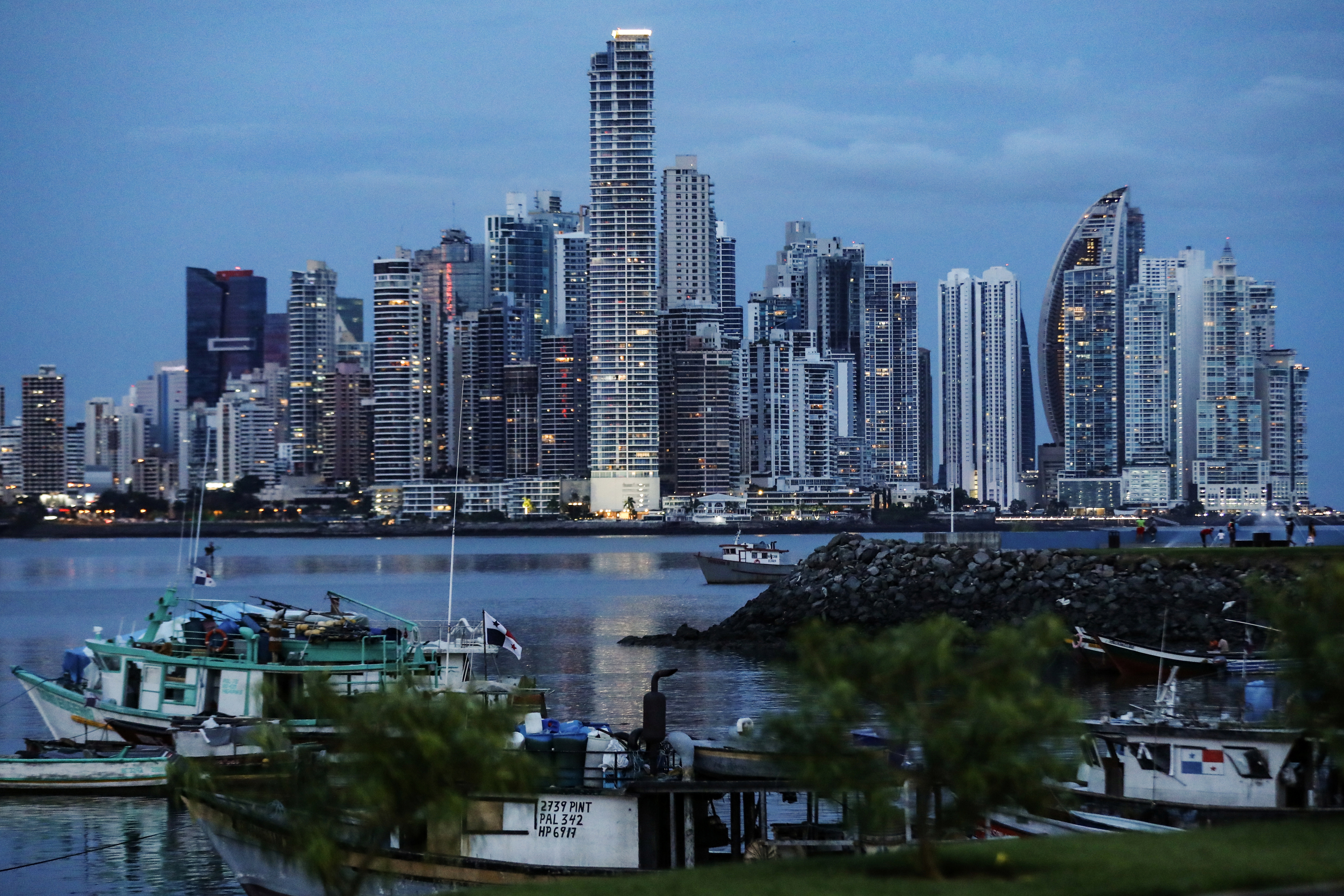 A general view shows buildings in Panama City