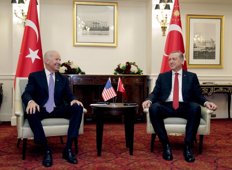 U.S. Vice President Joe Biden attends a bilateral meeting with Turkish President Tayyip Erdogan in Washington