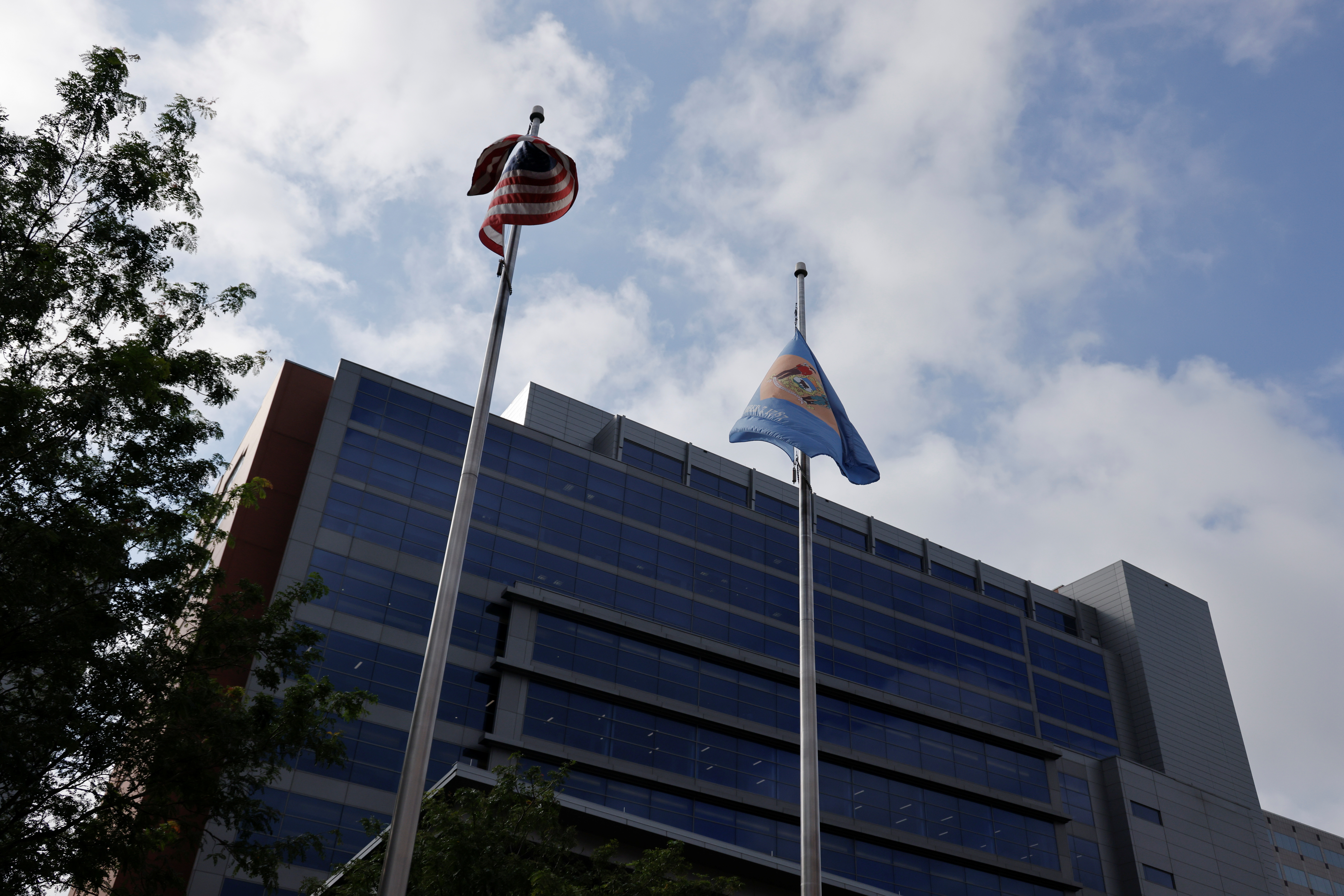 General view of the Williams Justice Center, where Tesla CEO Elon Musk defends Tesla Inc's 2016 deal for SolarCity in a case before the Delaware Court of Chancery, in Wilmington, Delaware, U.S., July 12, 2021. REUTERS/Jonathan Ernst