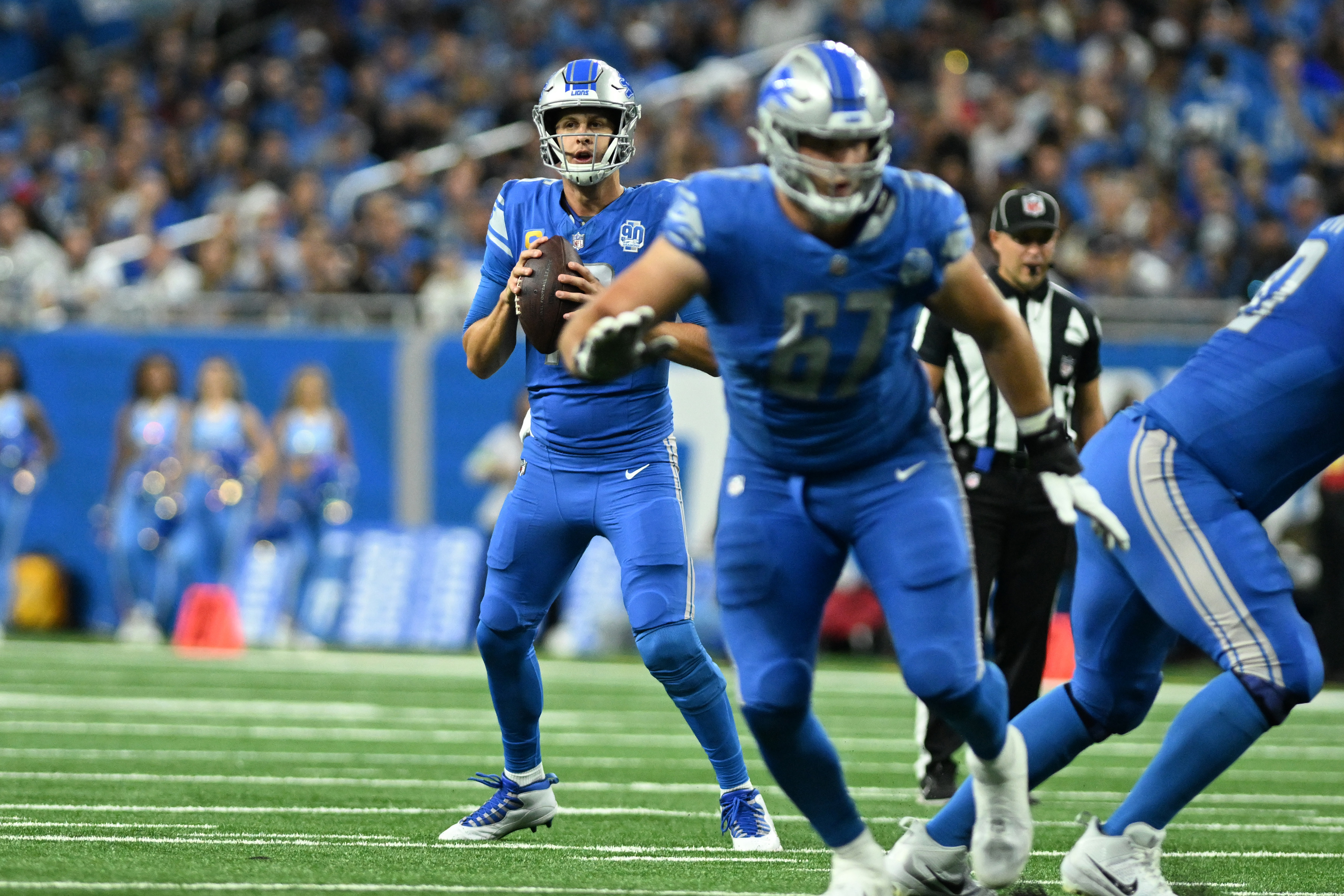 Lions QB Jared Goff prepping for pesky Falcons secondary without some key  weapons 