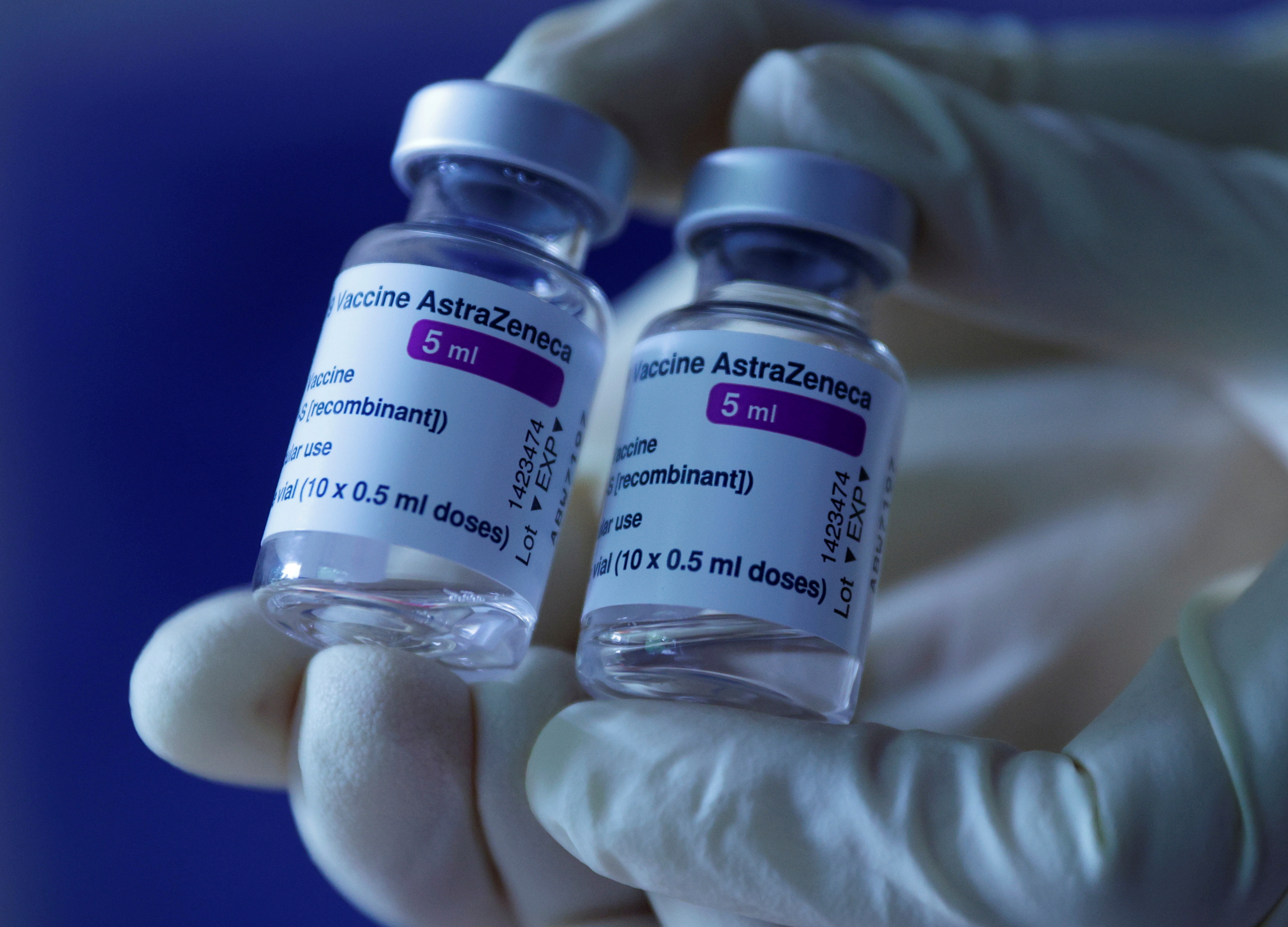 A doctor shows vials of AstraZeneca's COVID-19 vaccine in his general practice facility, as the spread of the coronavirus disease (COVID-19) continues, in Vienna, Austria