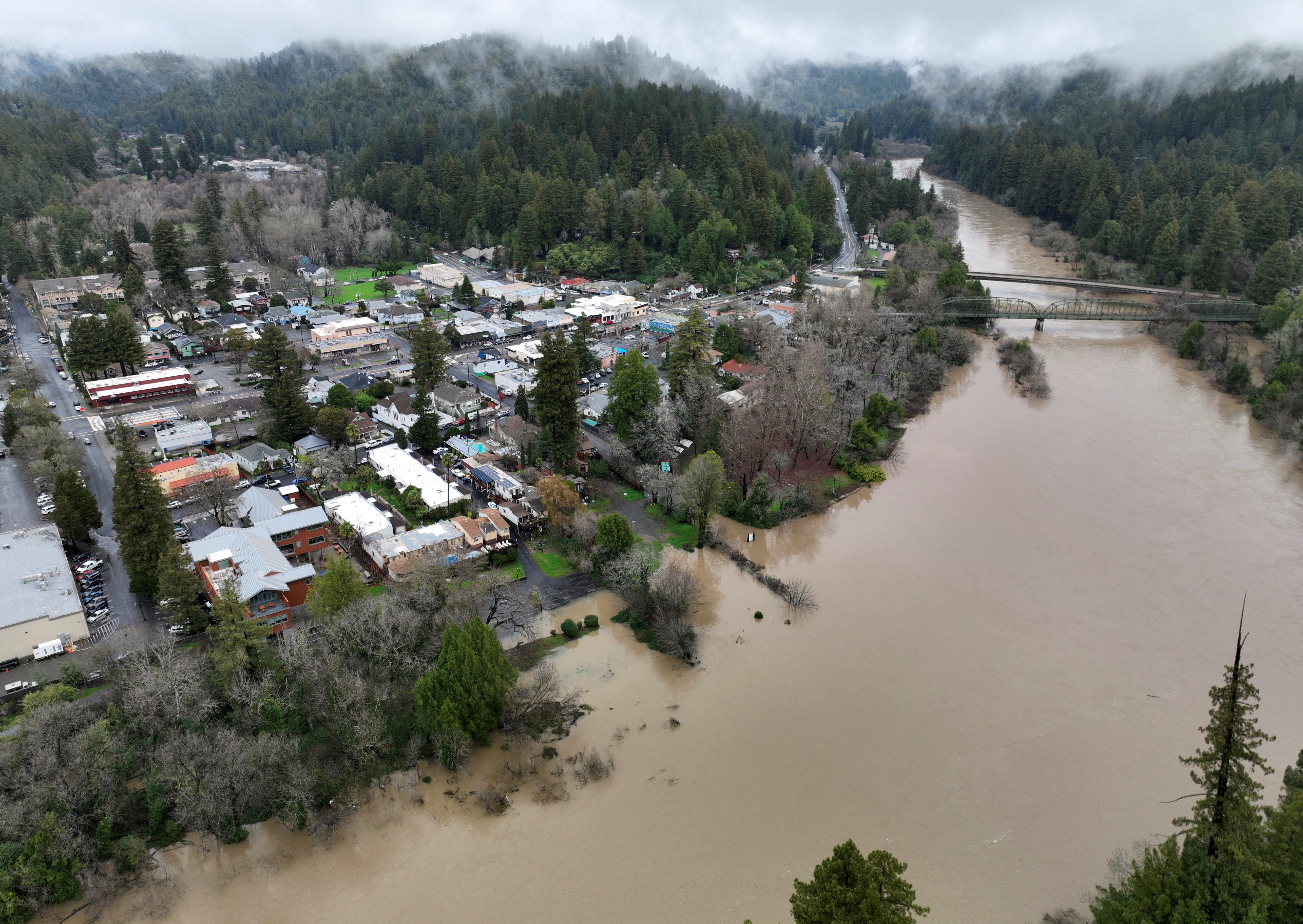 A storm flooded Guerneville