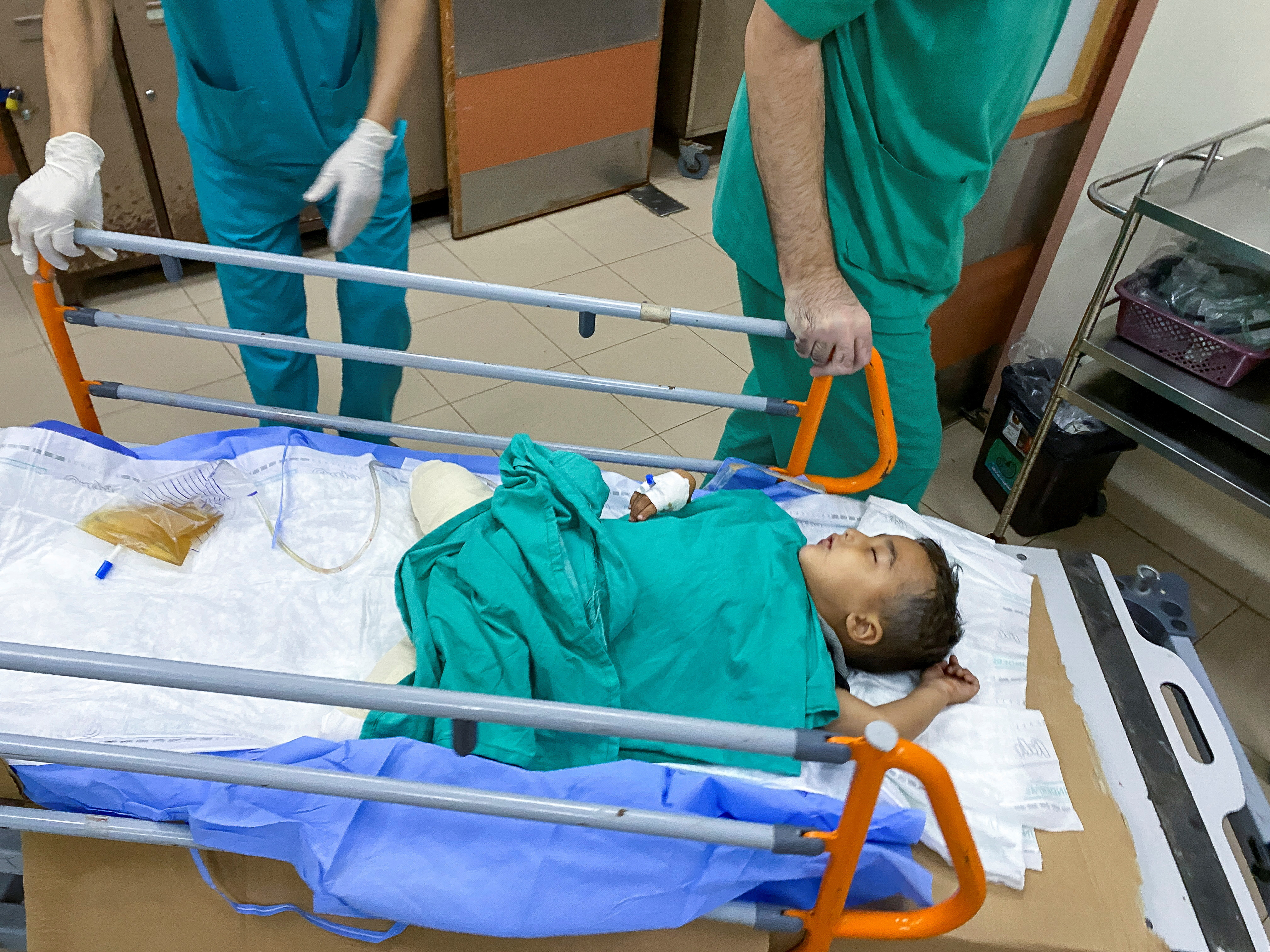 Bombarded twice, 4-year-old Gazan loses his parents, then his lower limbs