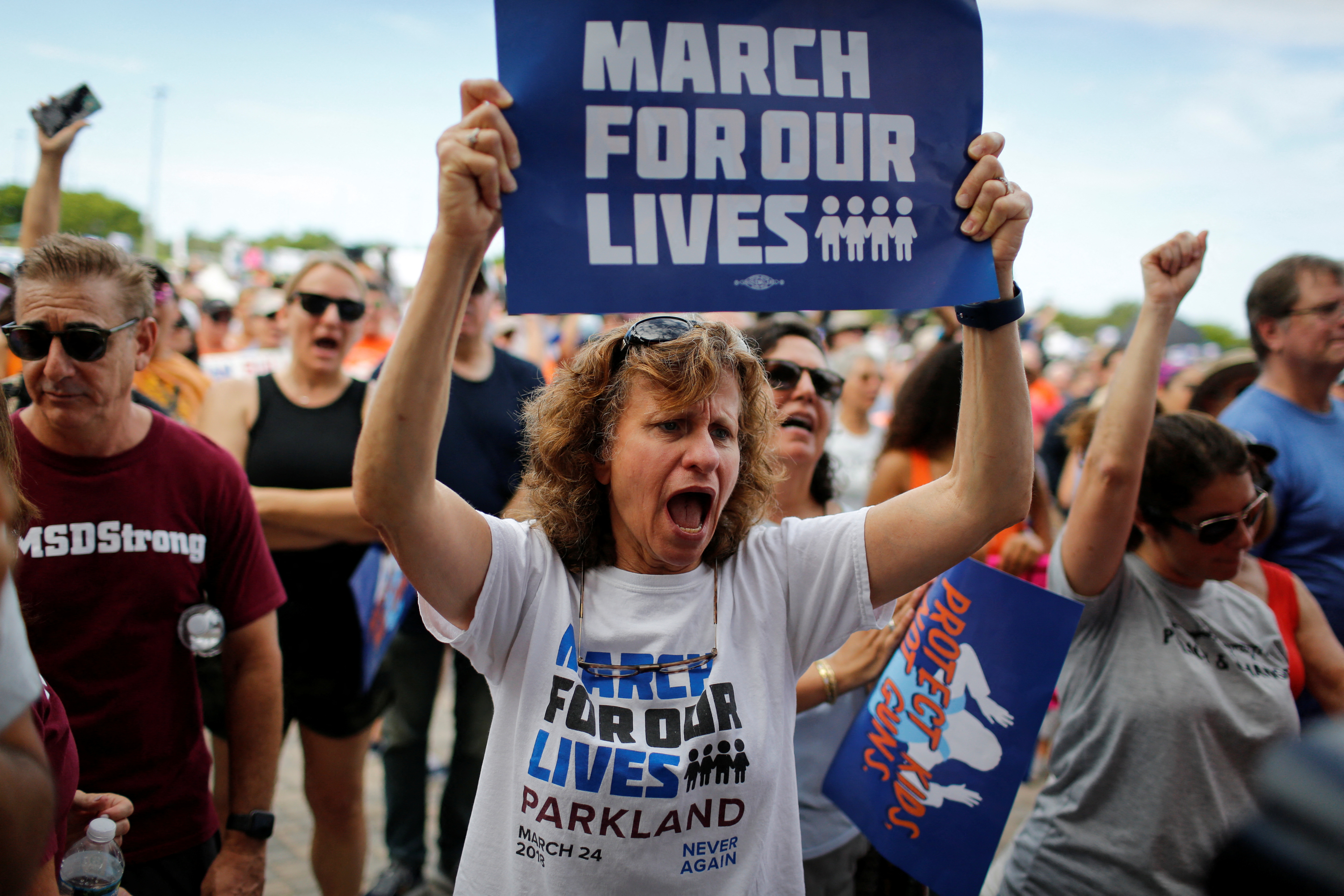 Gun control advocates hold nationwide protests against gun violence in Parkland