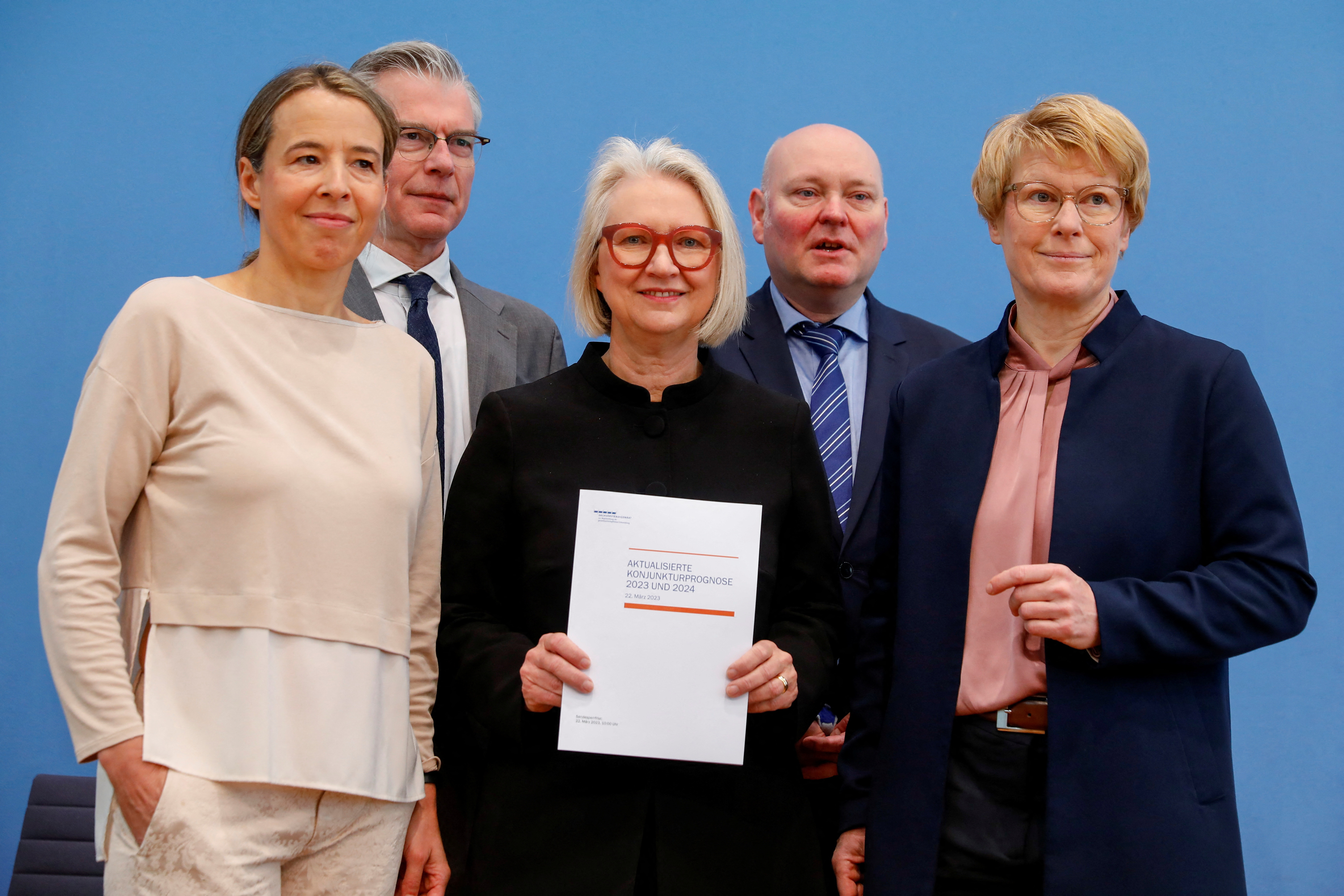 Members of the German economic expert council present economic prognosis 2022/23 in Berlin