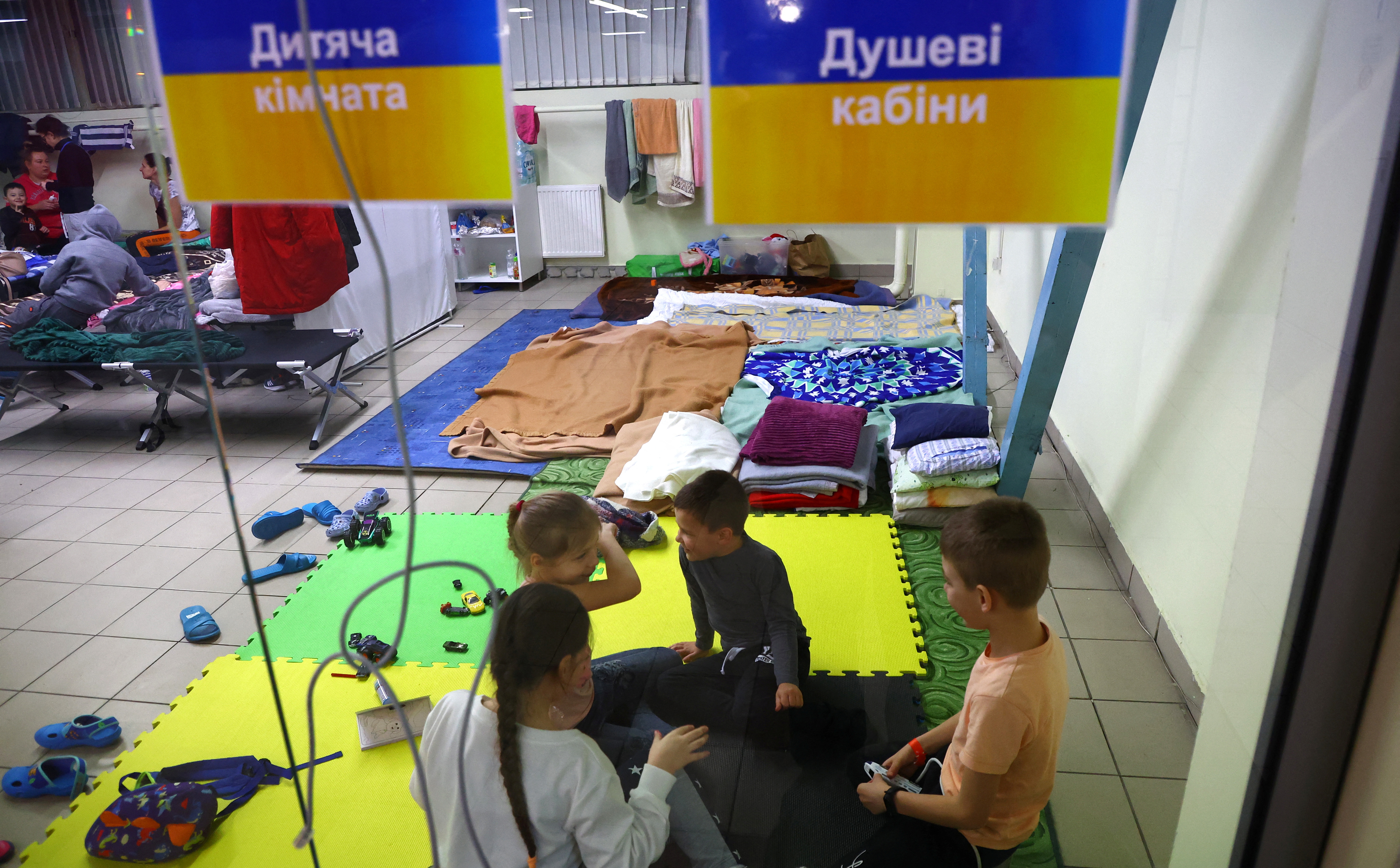 People flee Russia's invasion of Ukraine in Rzeszow