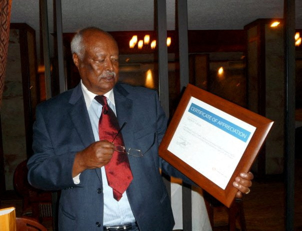 Tsegaye Tadesse attends his retirement party, in Nairobi