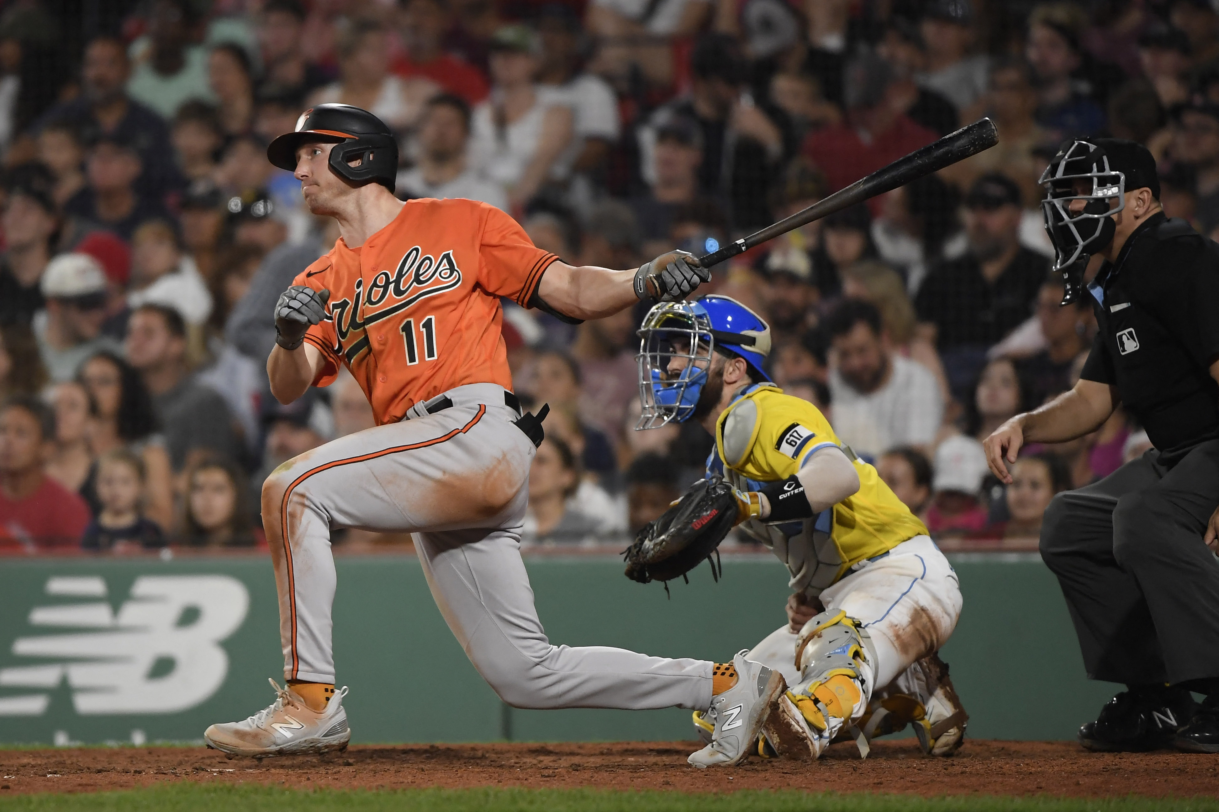 Orioles hang on to beat Red Sox 13-12 for 7th straight win as McCann homers  twice