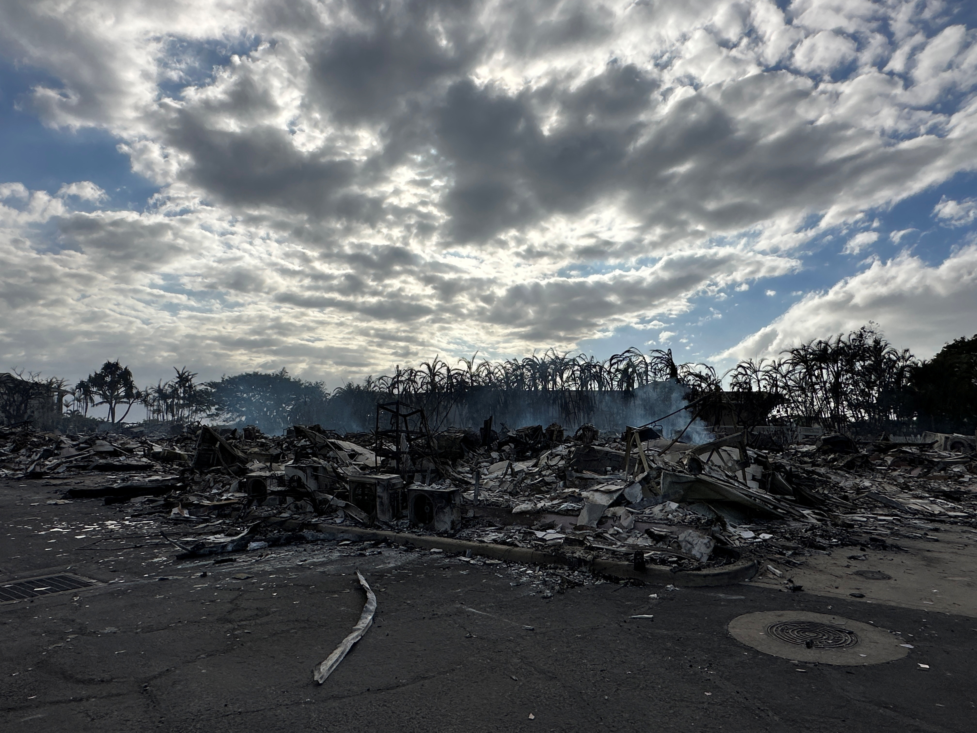 Aftermath of the wildfires in Lahaina