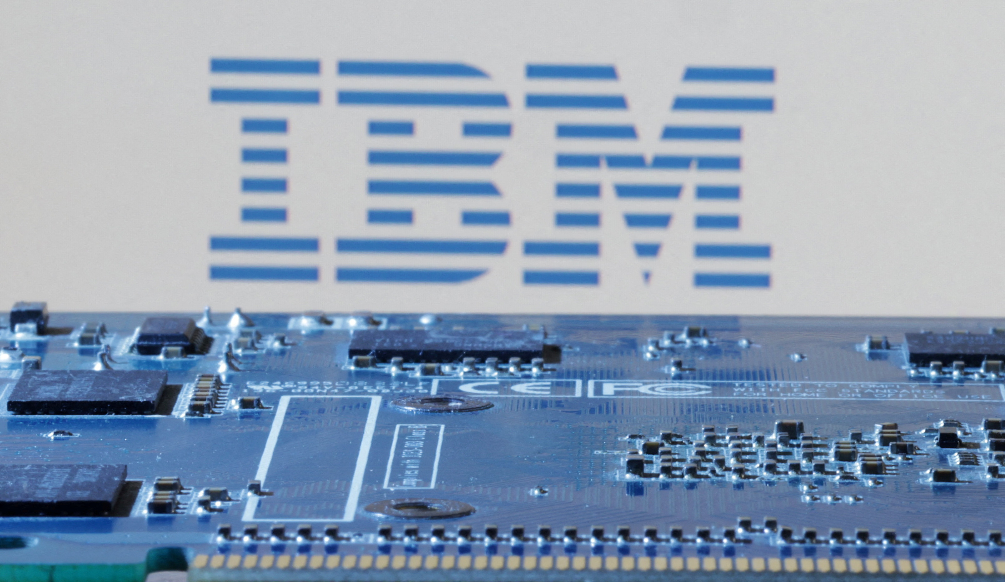 Illustration shows IBM logo