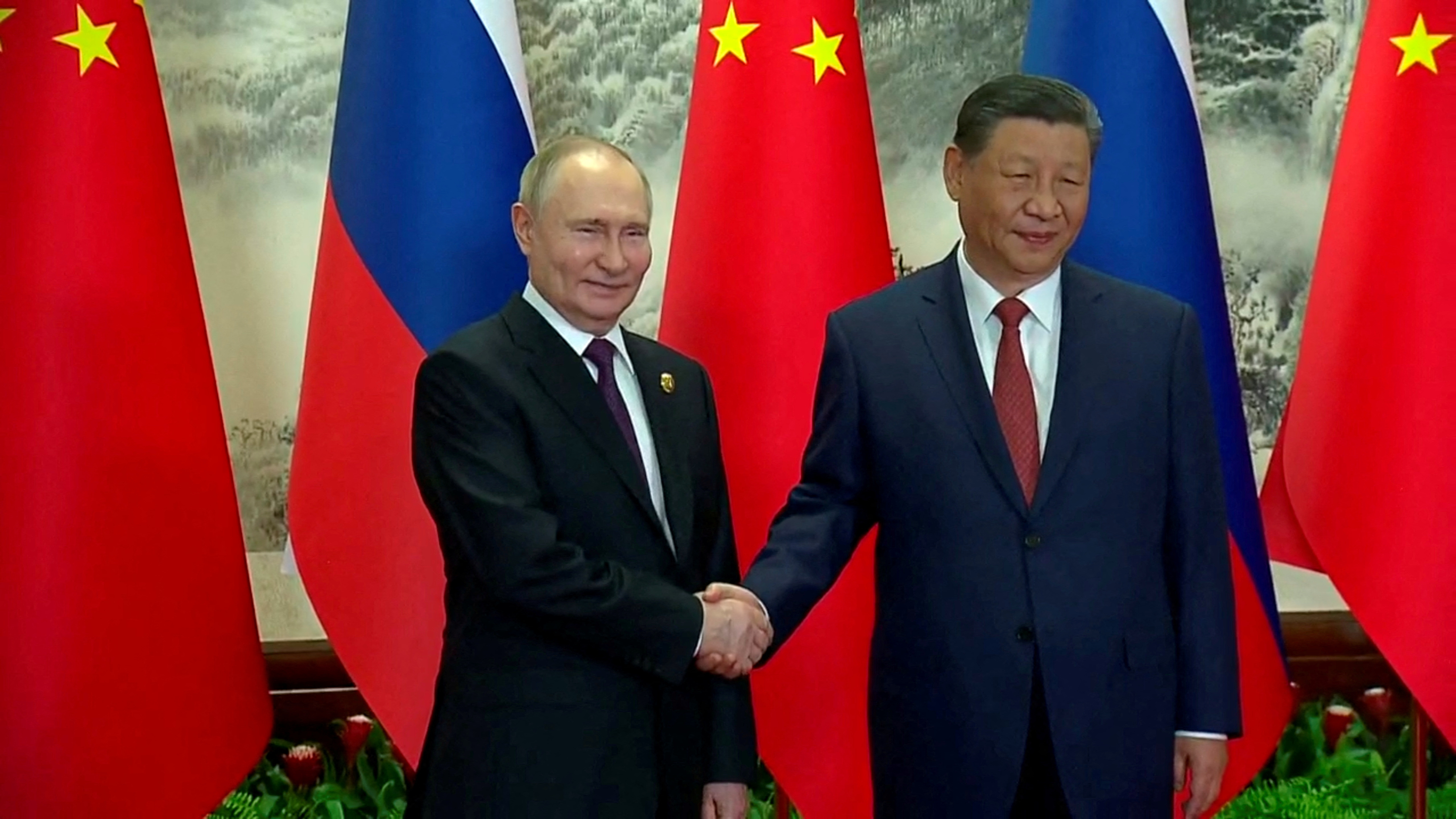 Russian President Vladimir Putin and Chinese President Xi Jinping meet in Beijing