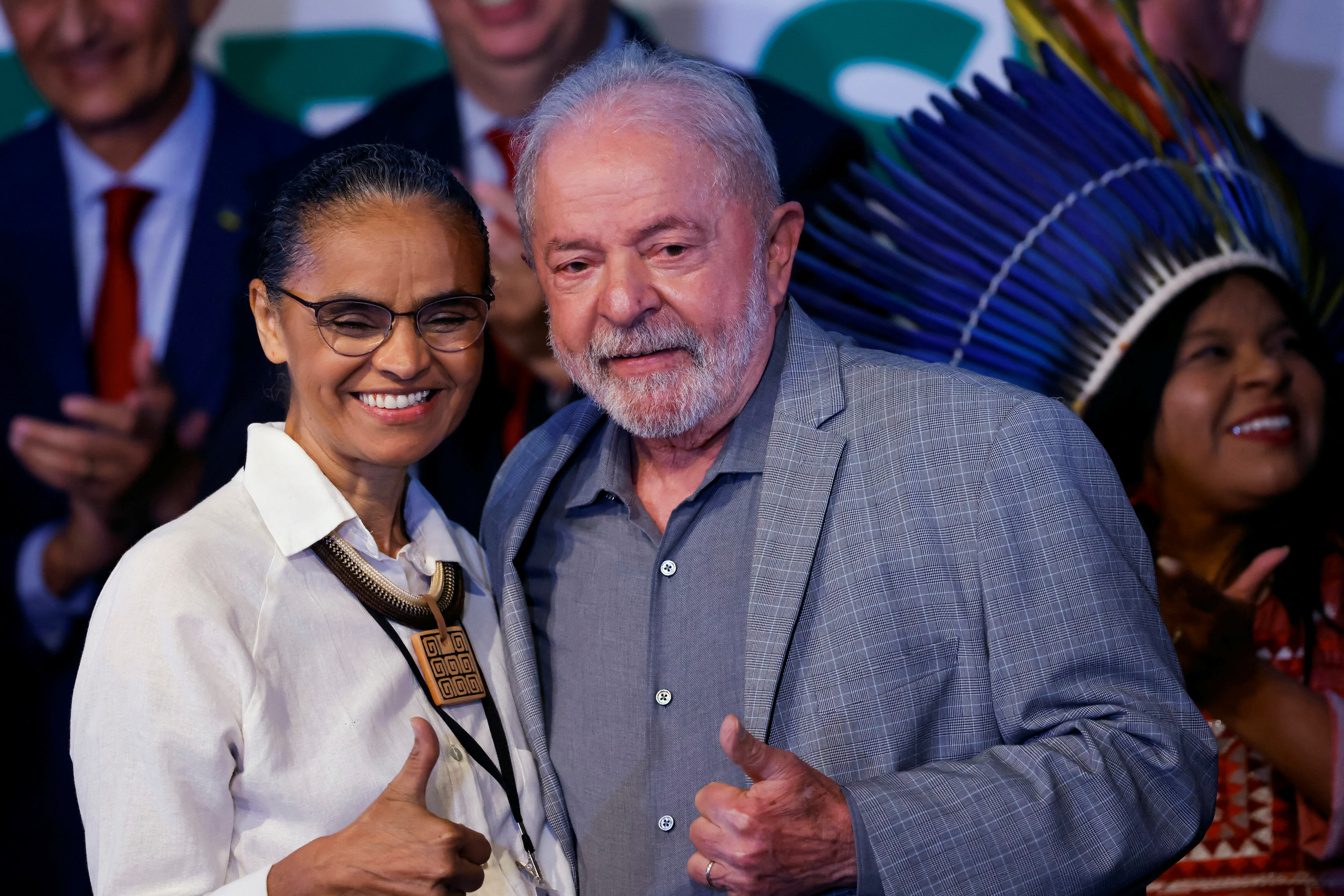 Brazilian President-elect Luiz Inacio Lula da Silva attends the presentation of the ministers nominated for his government, in Brasilia