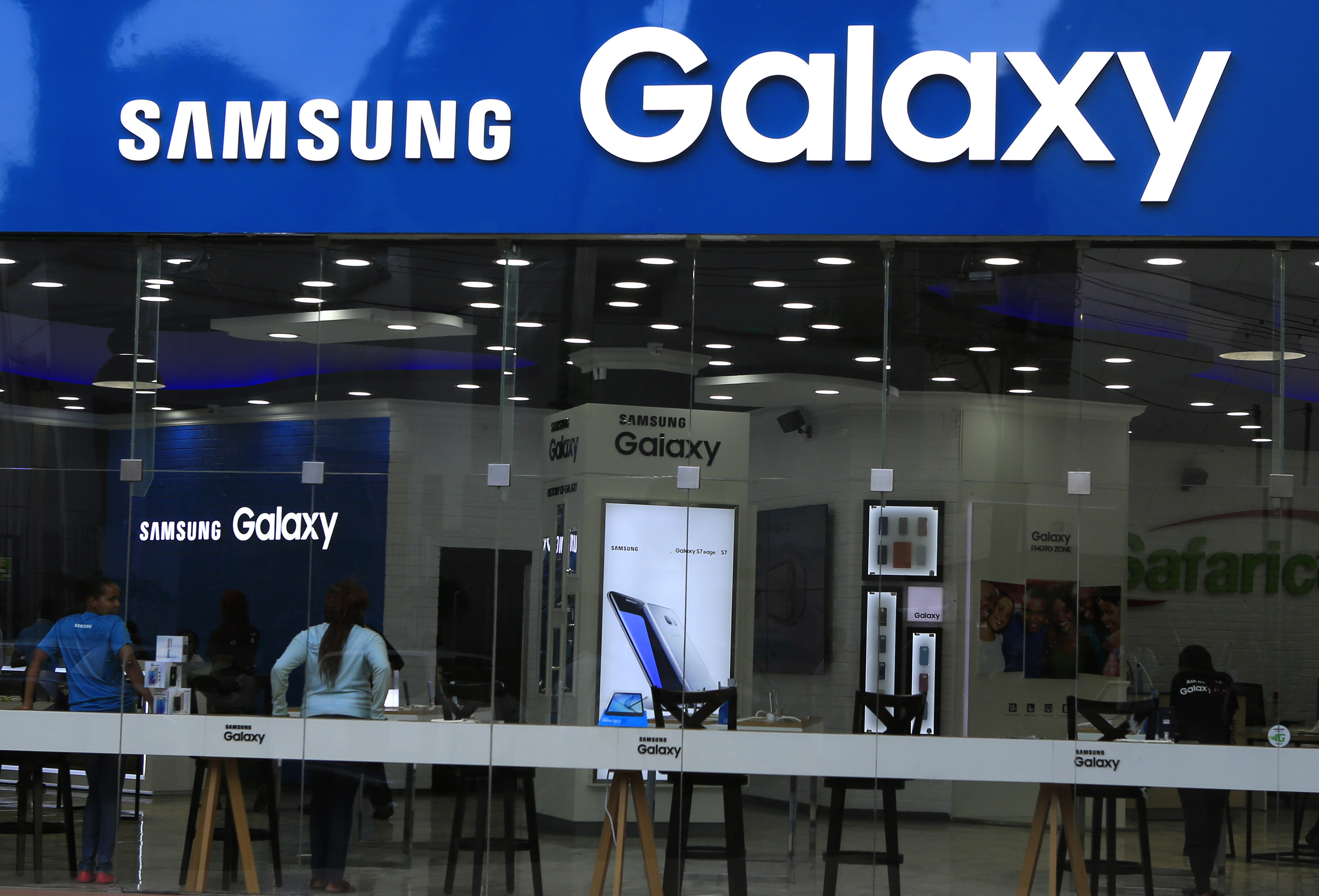 A Samsung mobile phone and accessories shop in capital Nairobi