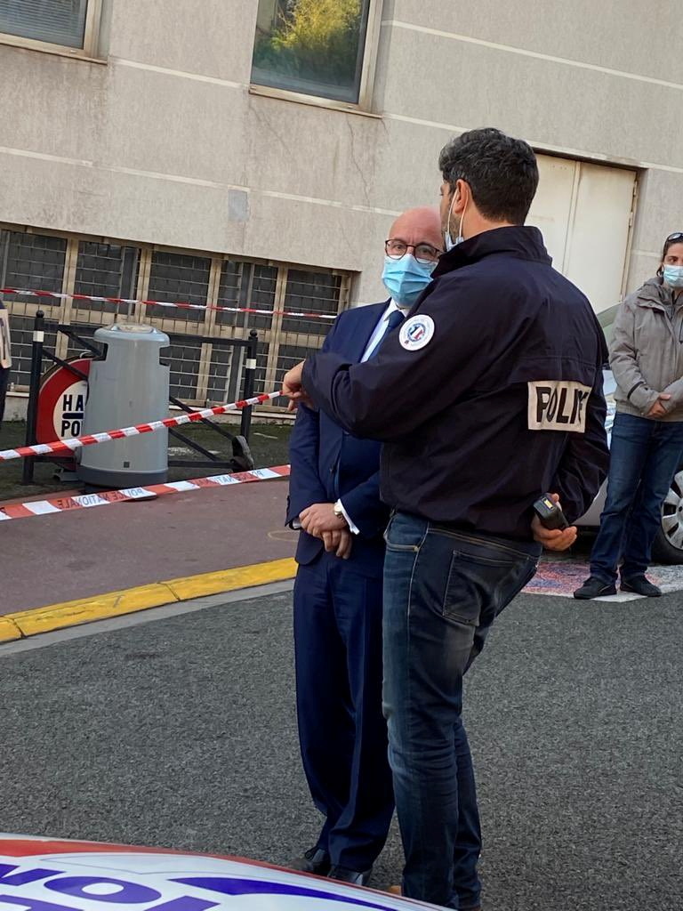 French MP Ciotti visits scene of reported police official stabbing in Cannes