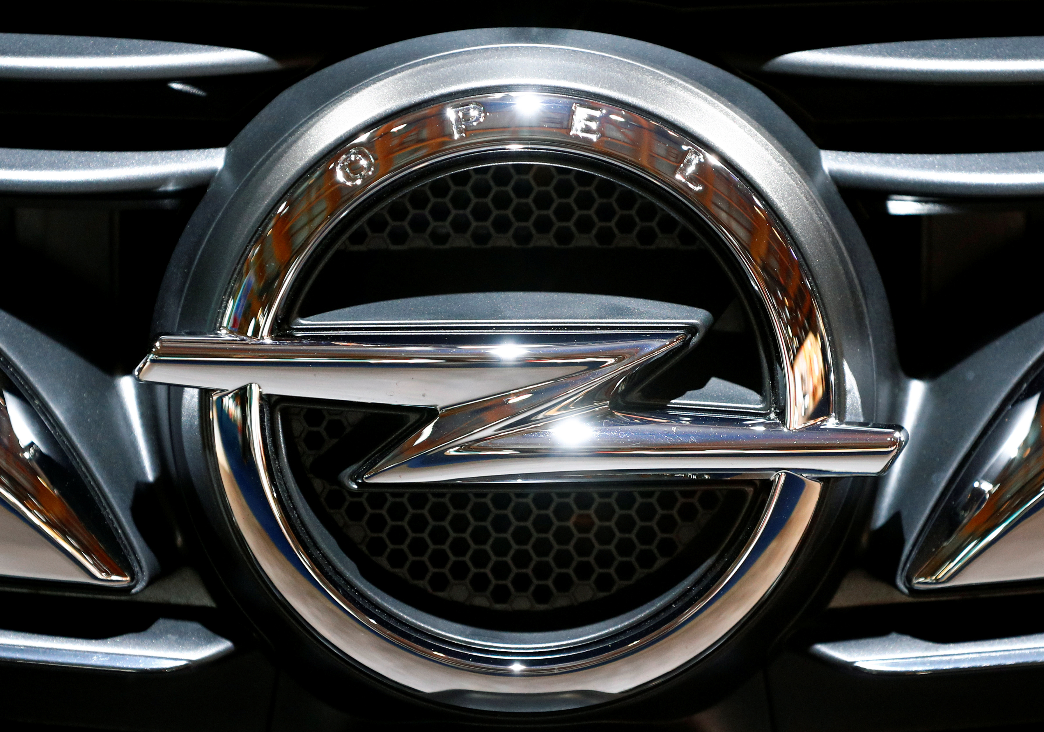 The logo of a German car manufacturer Opel is seen at Brussels Motor Show