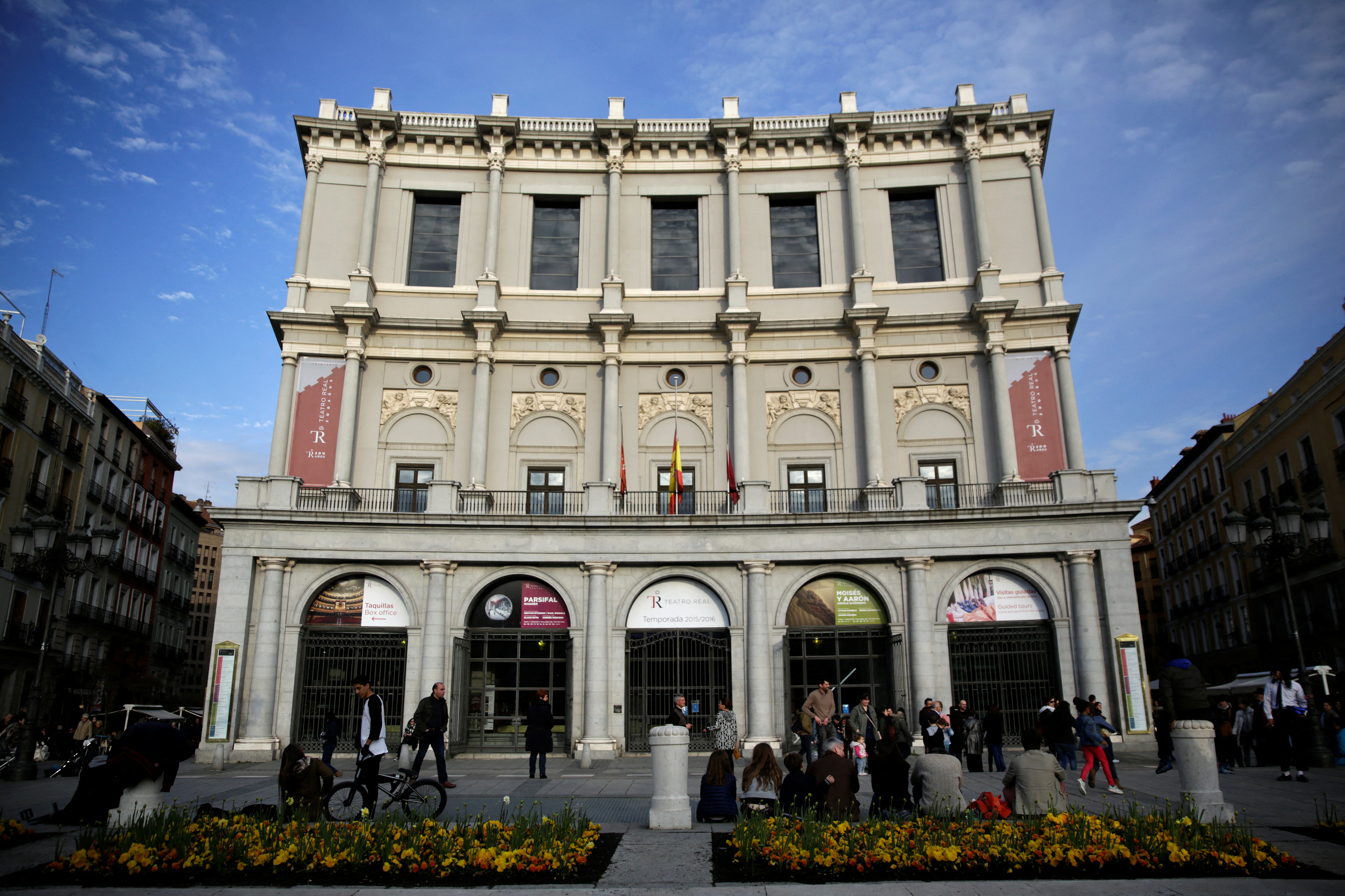 A general view shows the Teatro Real (Royal Theatre), a major opera house, at Plaza de Oriente (Oriente square) in Madrid, Spain