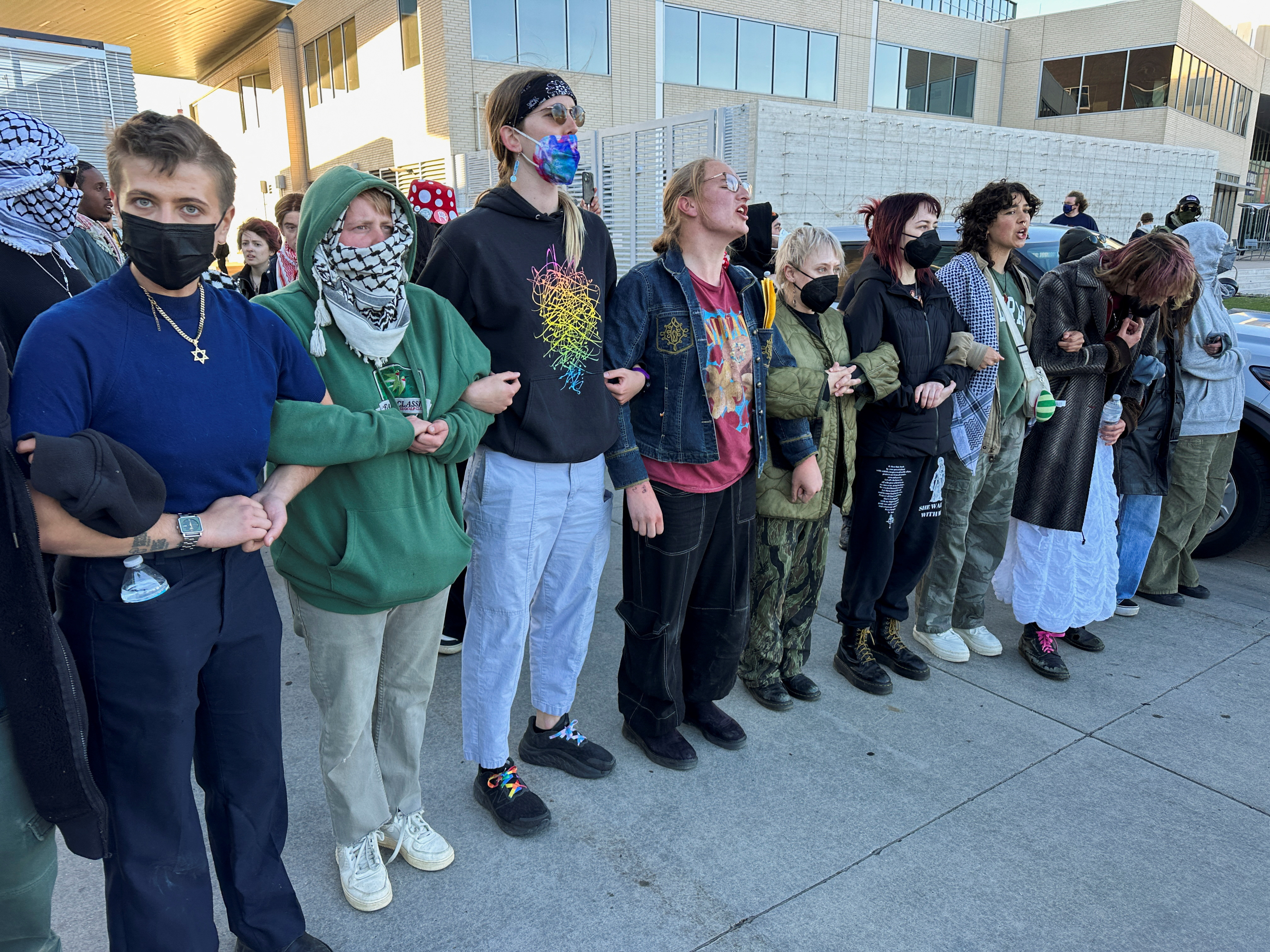 Protest in support of Palestinians, at Auraria Campus in Denver