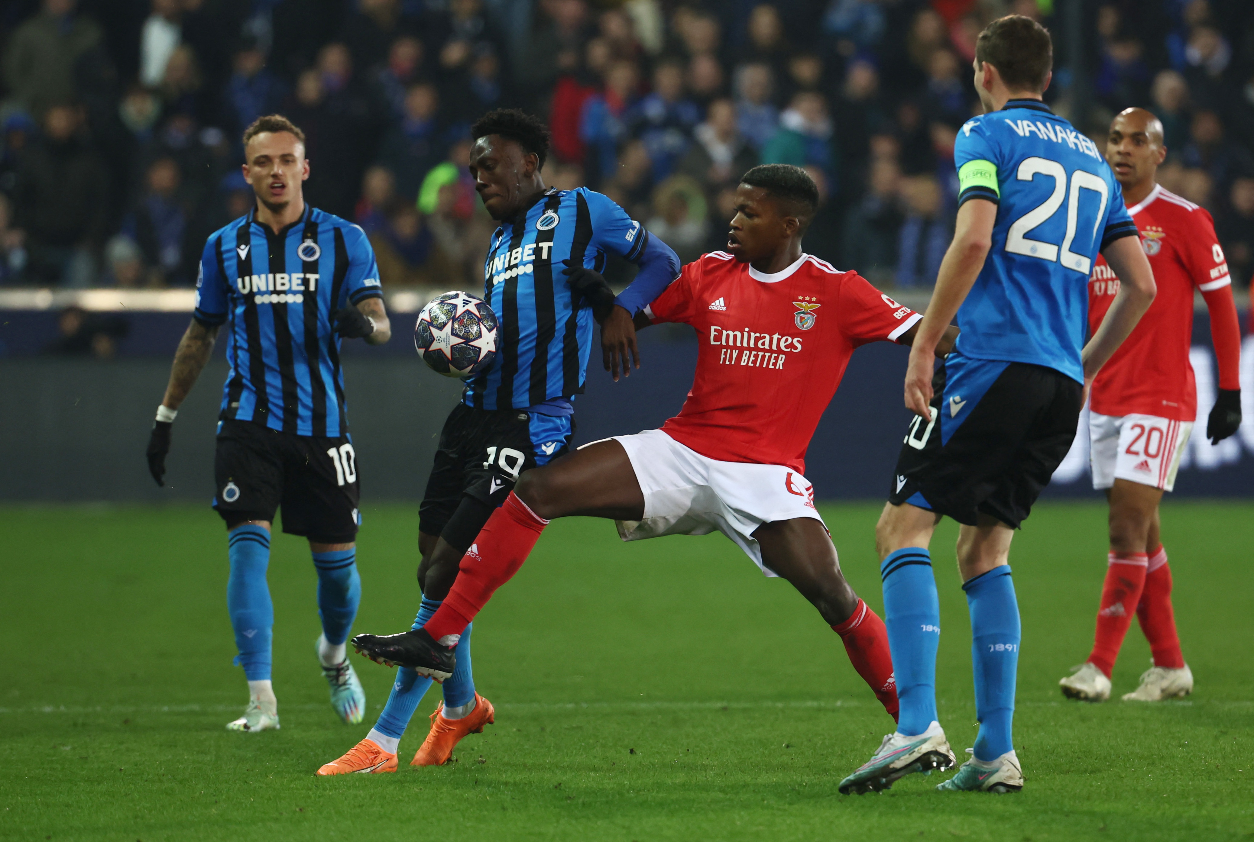 Champions League: Club Brugge vs Benfica