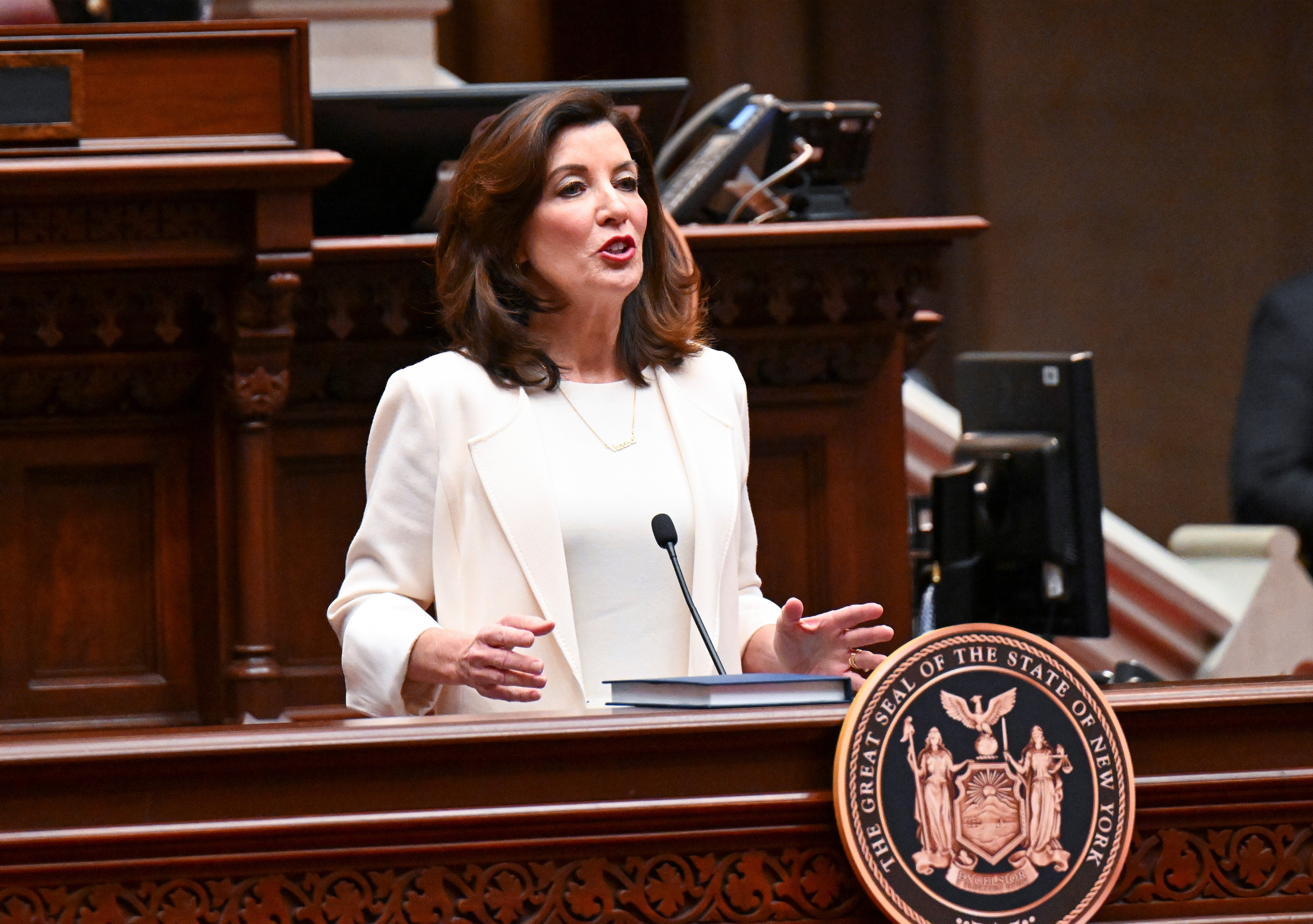 New York Gov. Kathy Hochul delivers her State of the State address