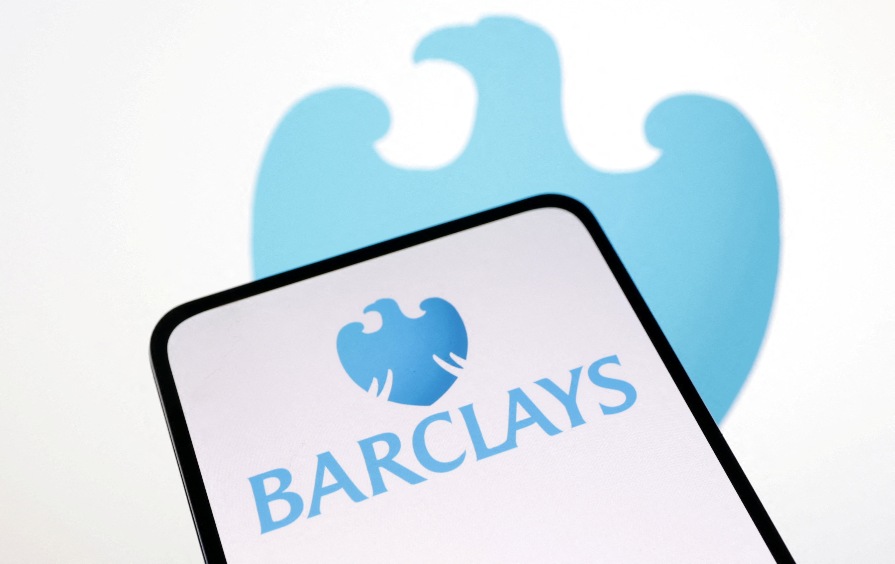Illustration shows Barclays Bank logo