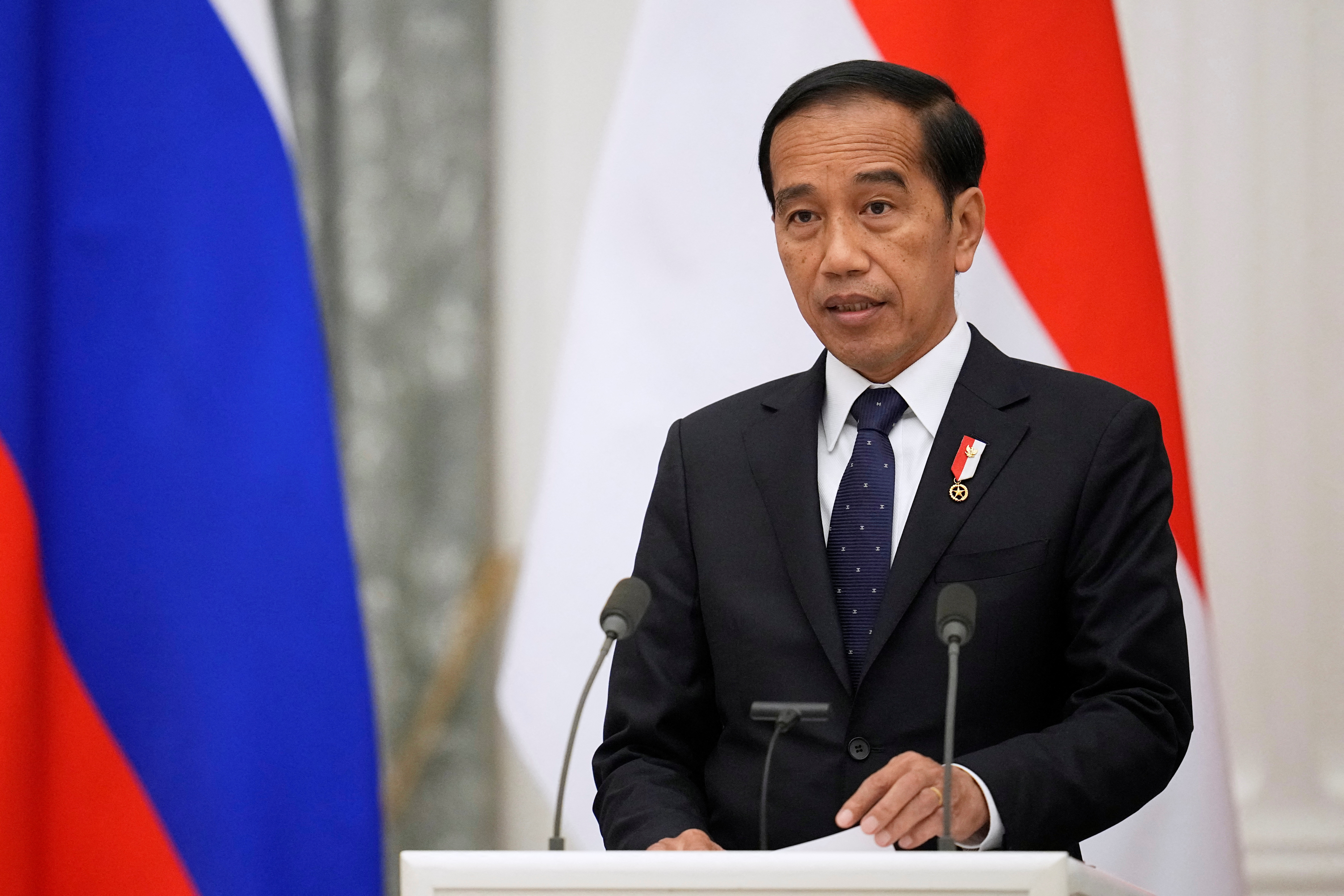 Russia's Putin meets his Indonesian counterpart Widodo in Moscow