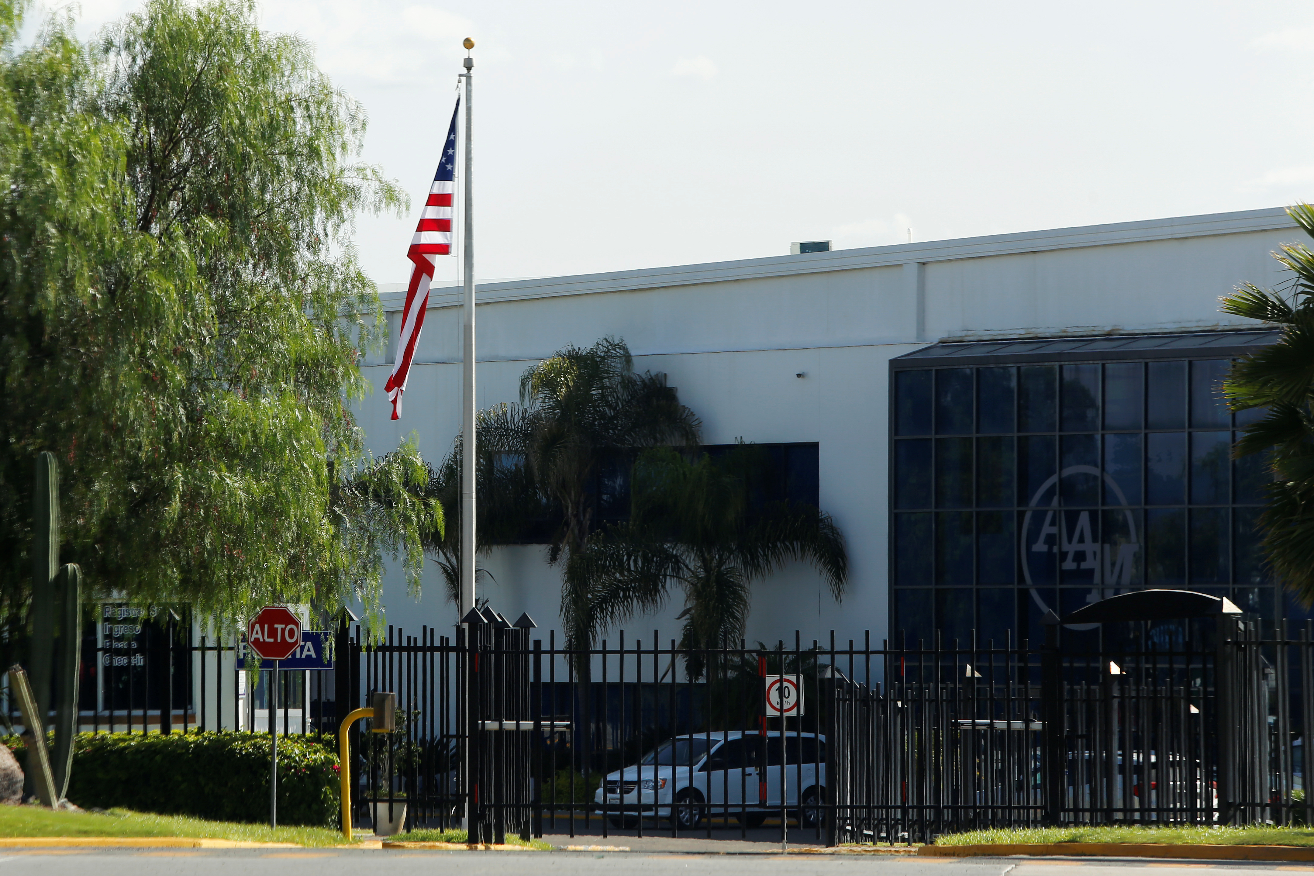 A general view shows American Axle & Manufacturing (AAM) plant, an automotive supplier to GM, in Silao
