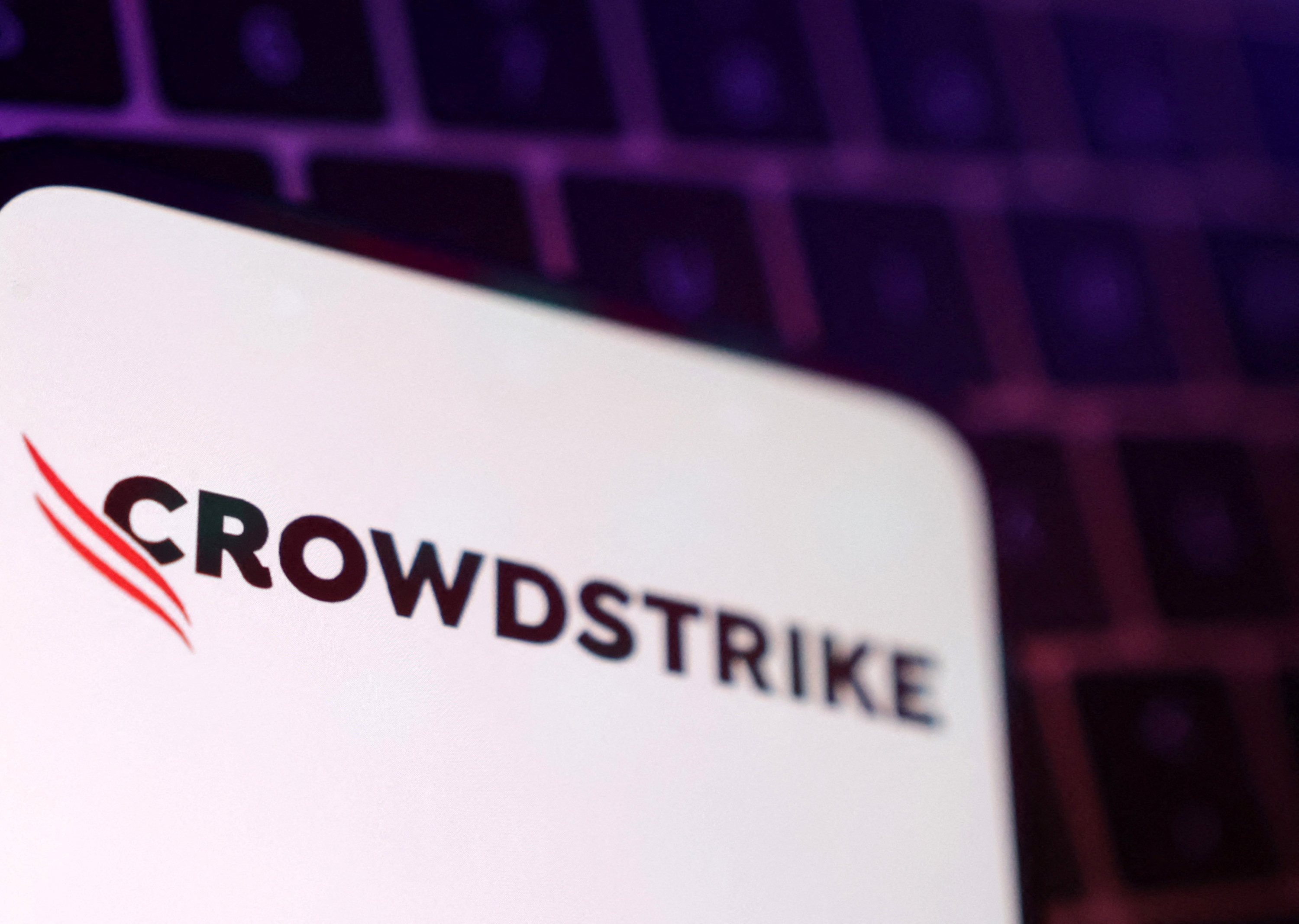 Illustration shows CrowdStrike logo