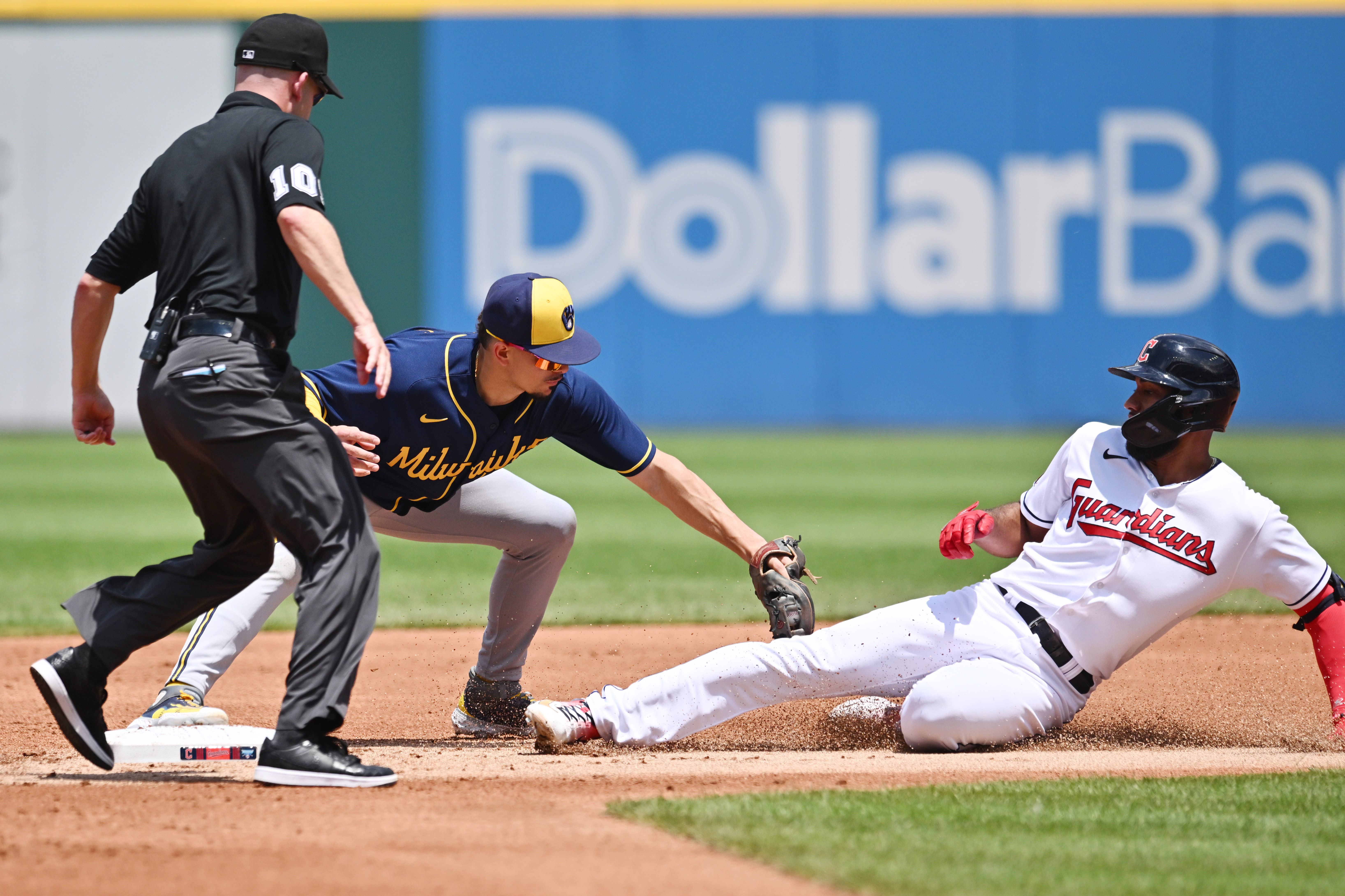 Milwaukee Brewers' Miller hits an RBI double in the 10th in win over  Cleveland Guardians