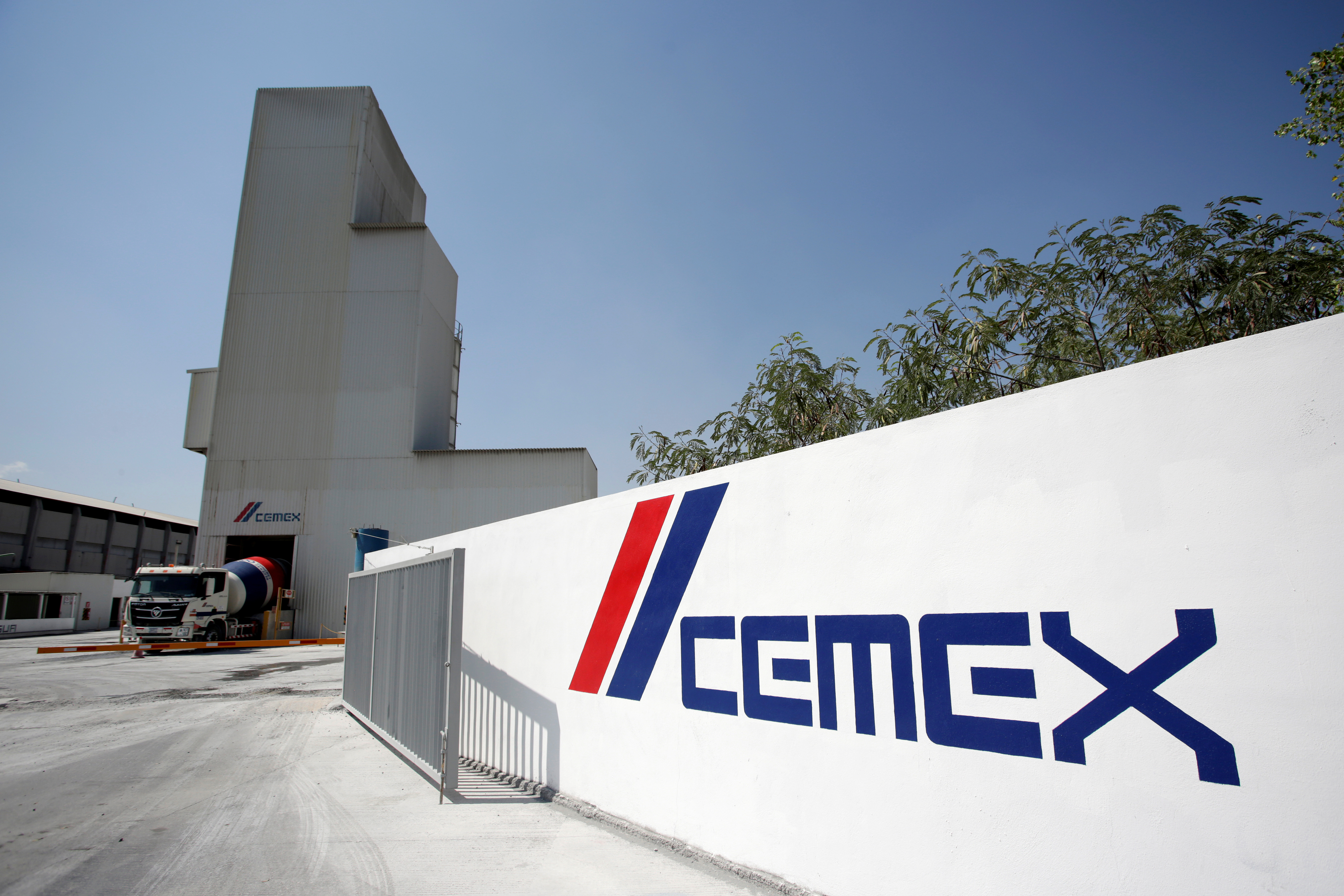 A cement plant of Mexican cement maker CEMEX is pictured in Monterrey