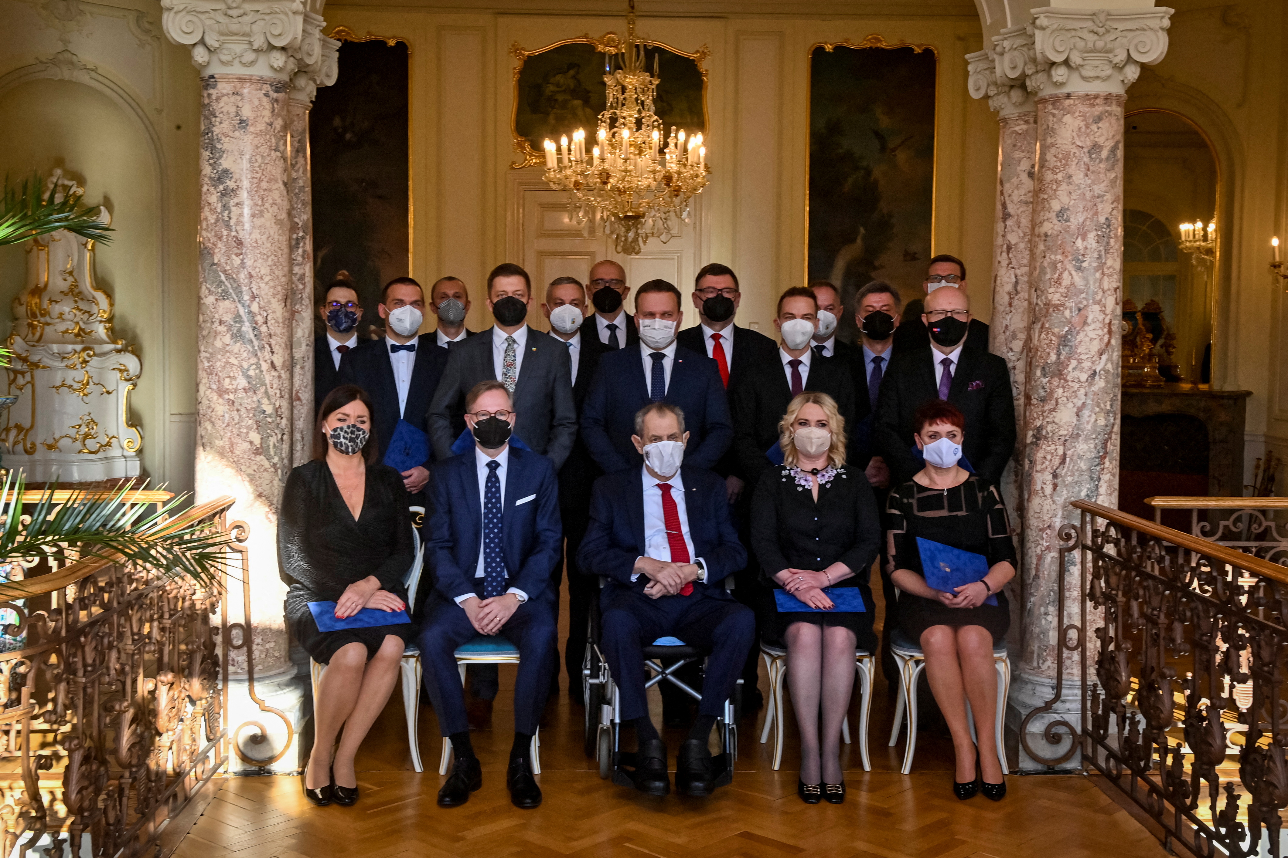 Czech President Milos Zeman appoints new Czech cabinet, at the Lany Chateau