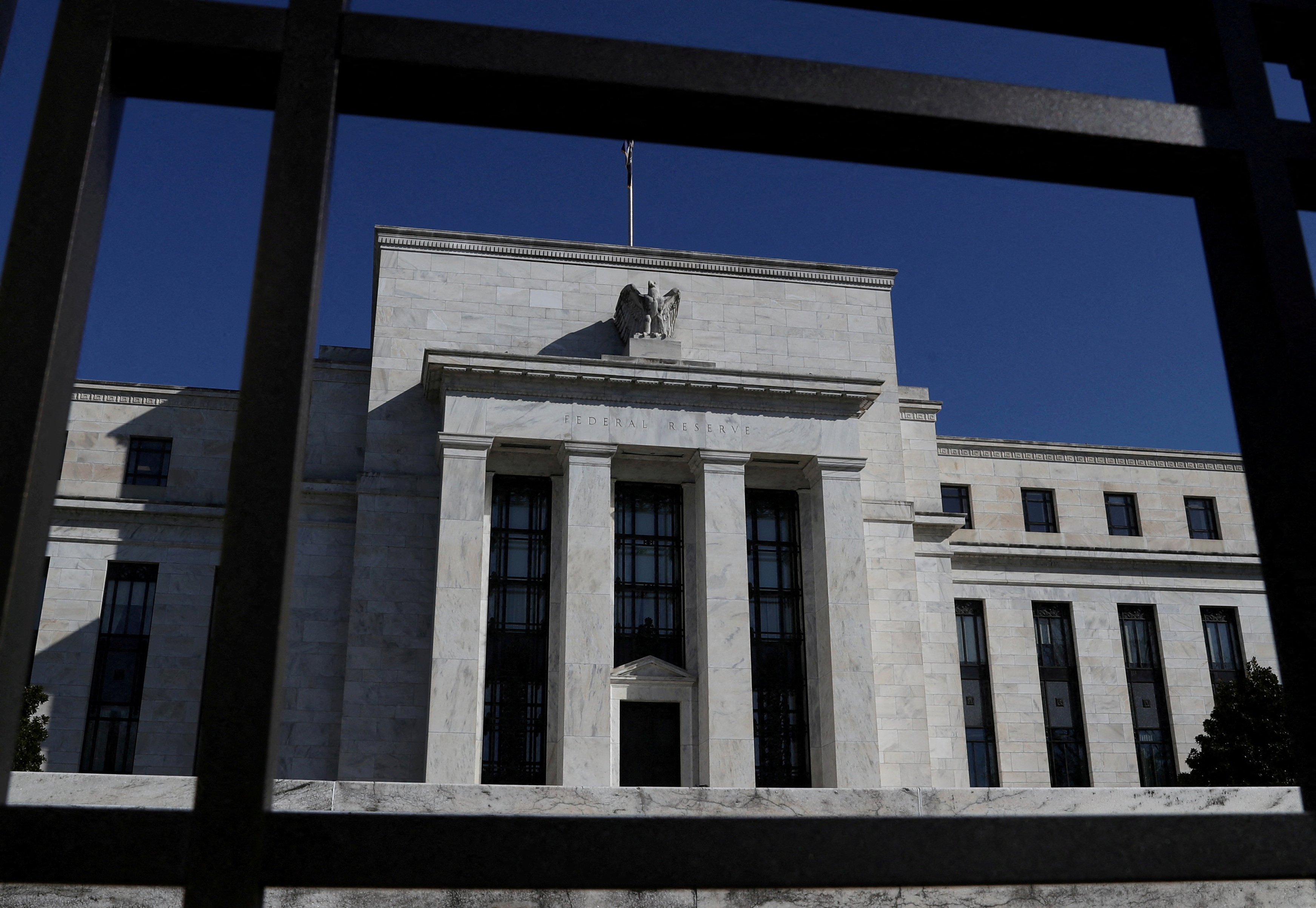 Federal Reserve Board building on Constitution Avenue is pictured in Washington, U.S., March 19, 2019. REUTERS/Leah Millis/File Photo