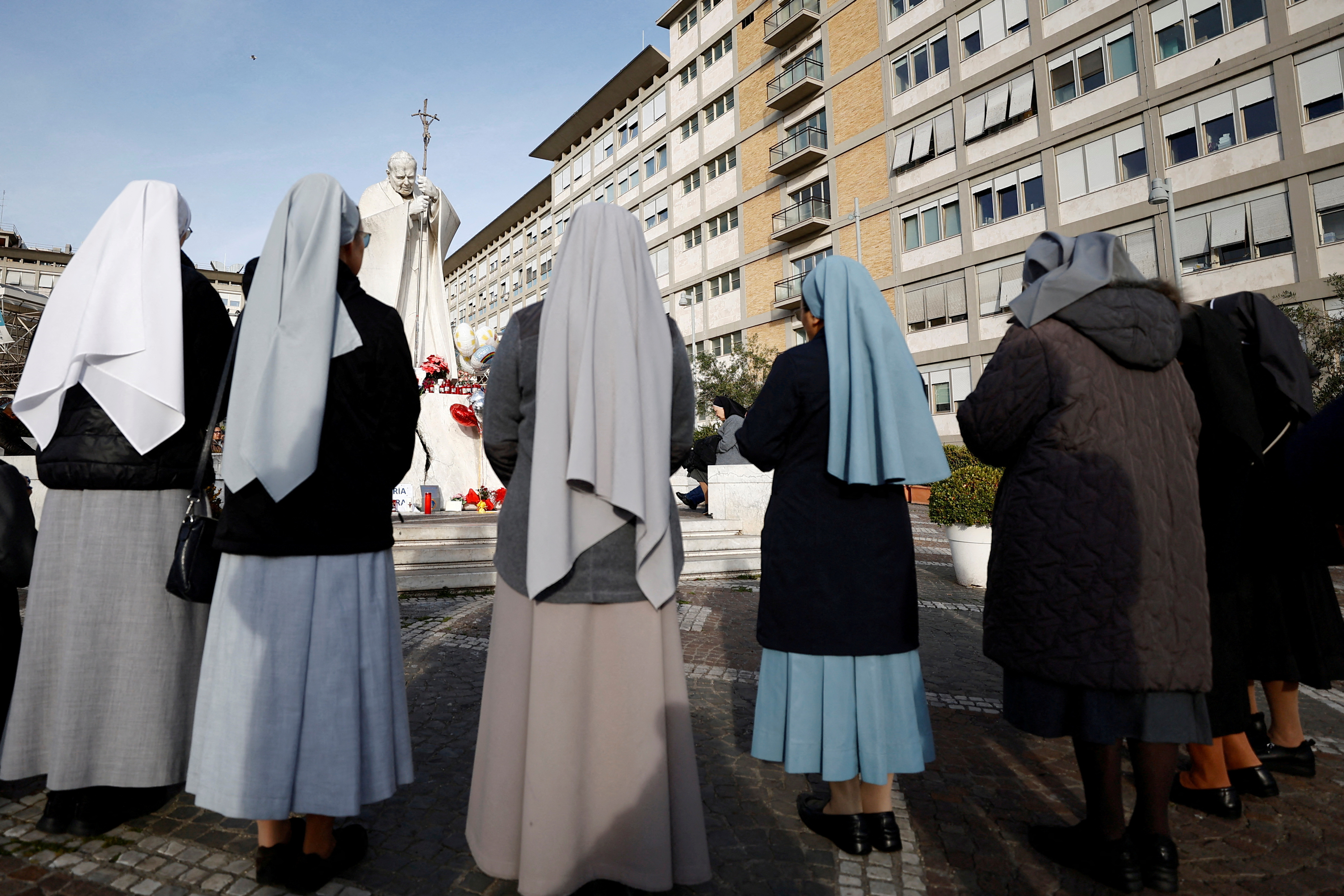 Pope Francis receives medical attention at Gemelli University Hospital in Rome