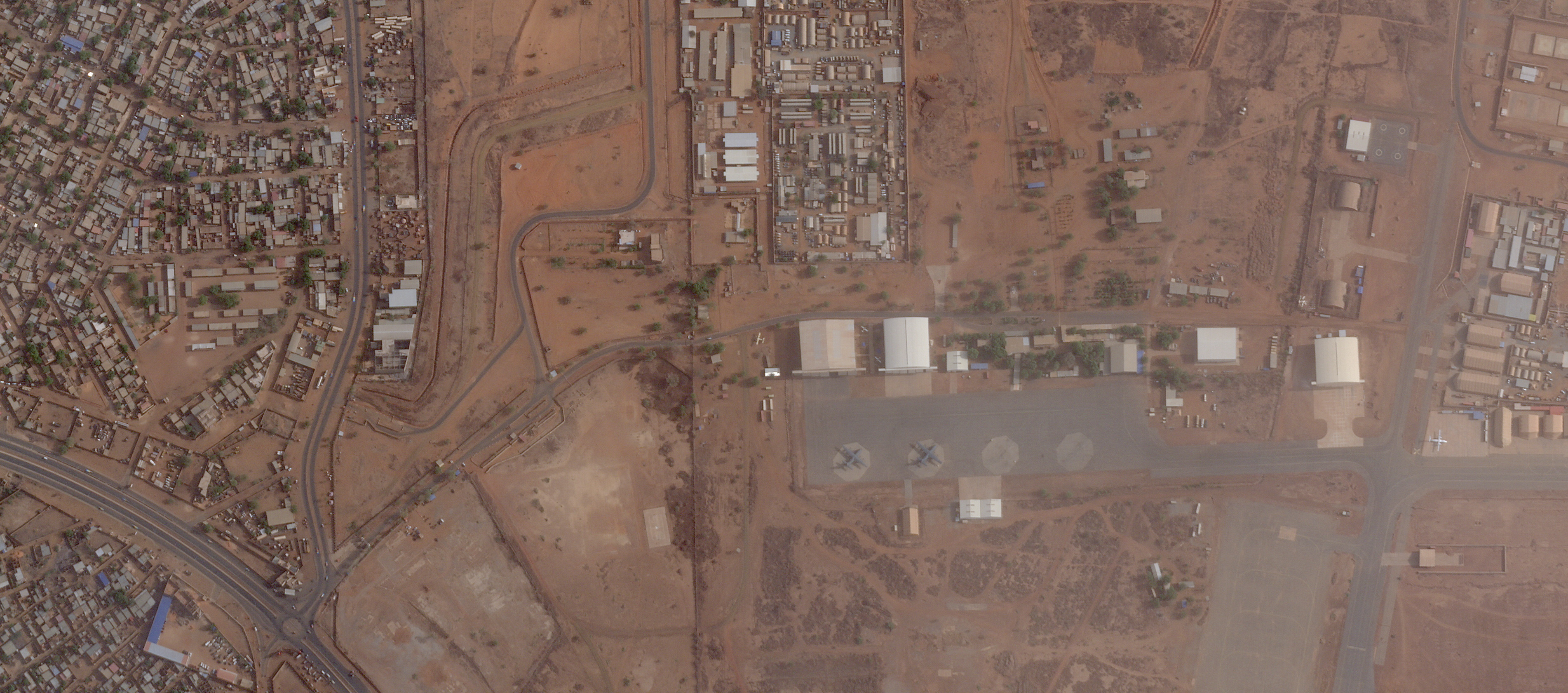 View of Airbase 101, next to Diori Hamani International Airport in Niamey