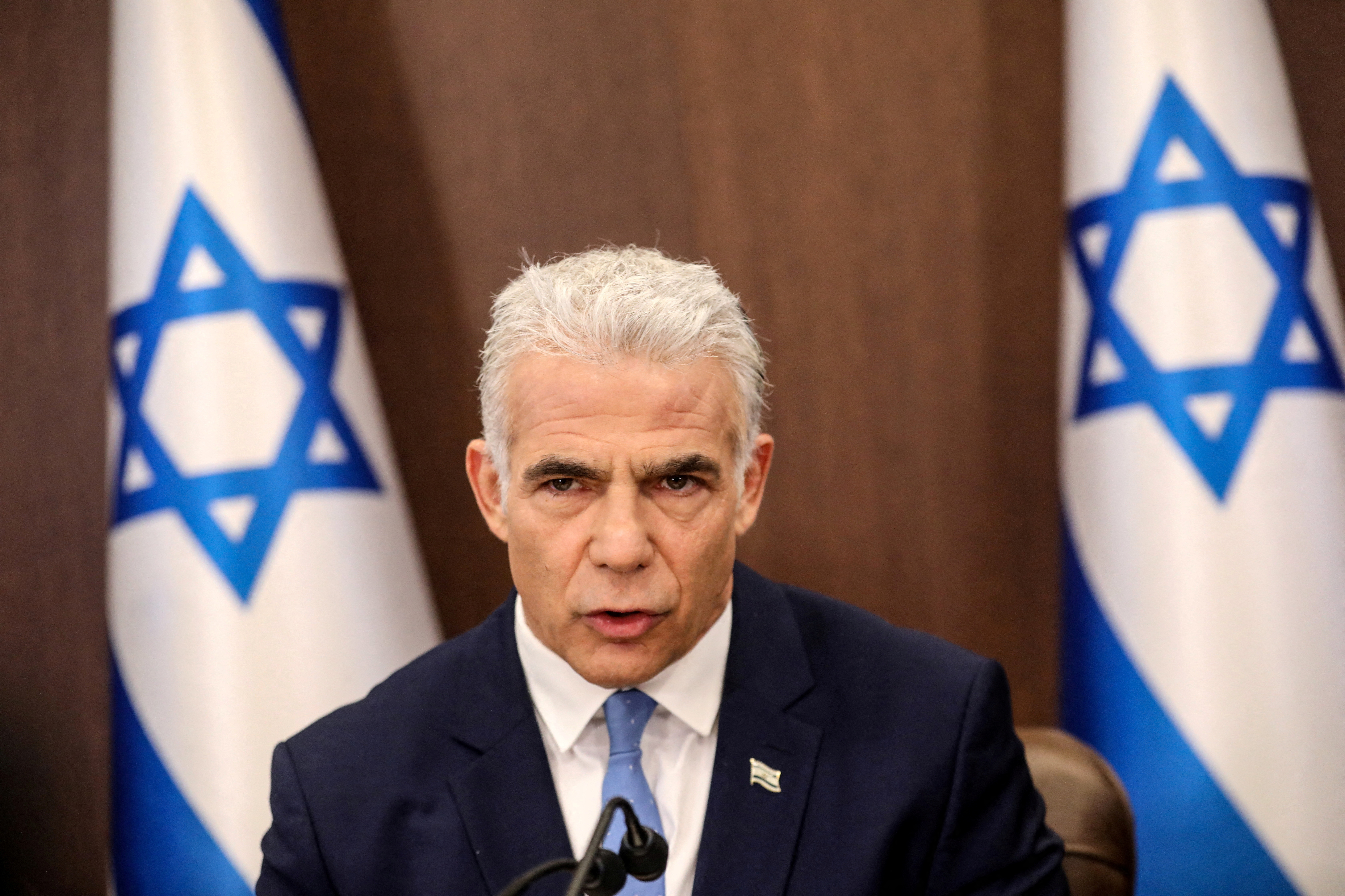 Israeli Prime Minister Yair Lapid convenes cabinet meeting in Jerusalem