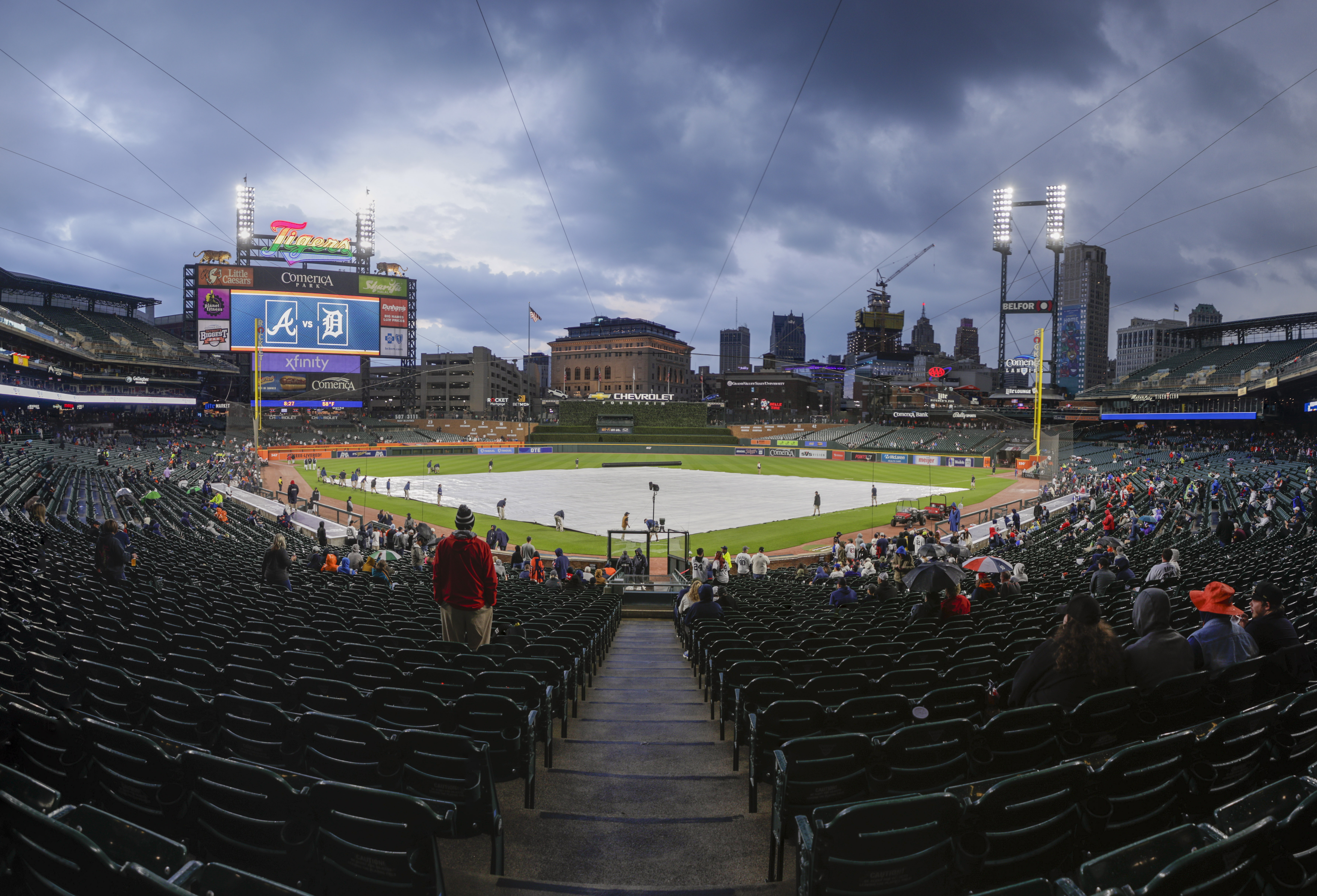 Braves-Tigers game rained out; DH on Wednesday