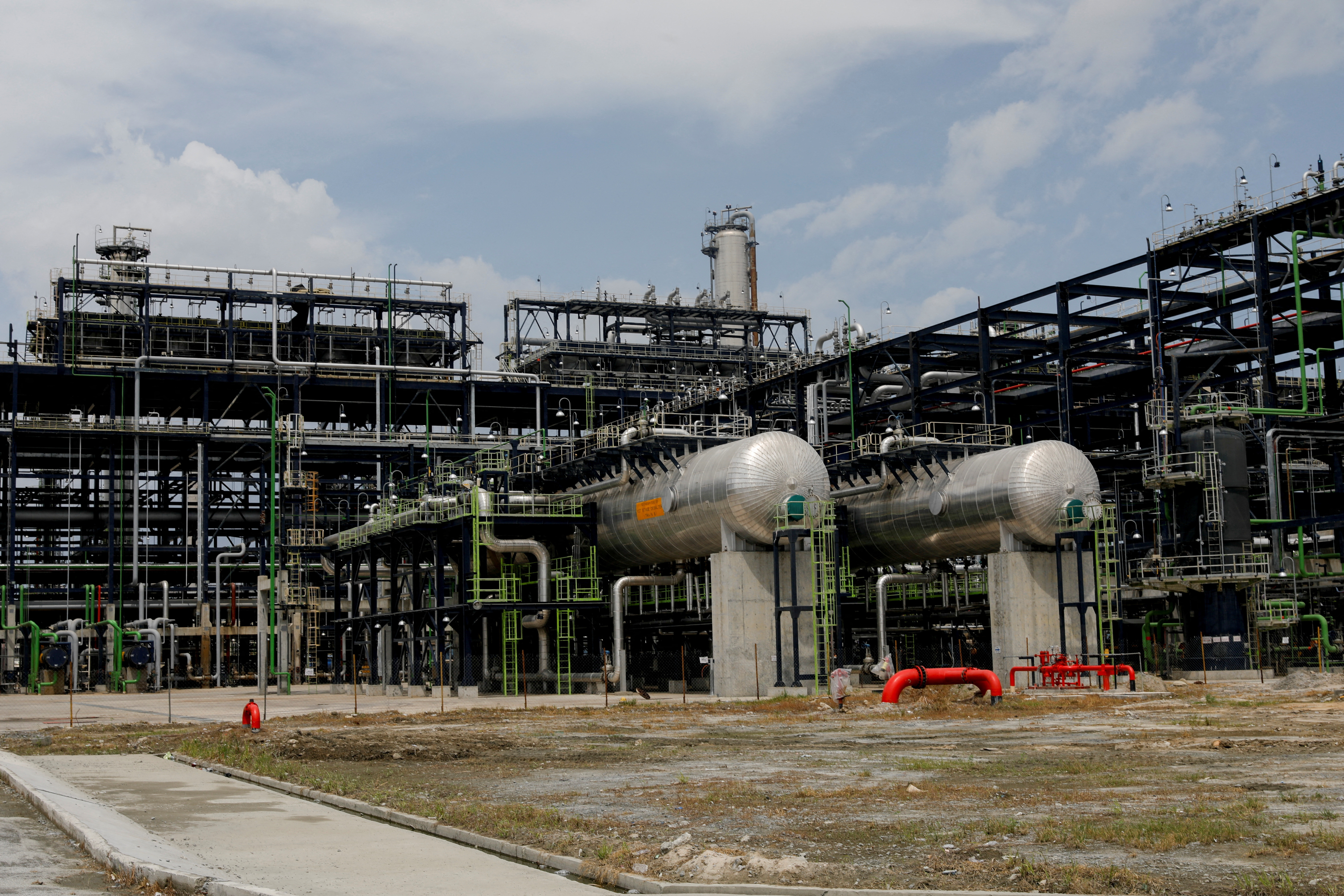 A view of the newly-commissioned Dangote petroleum refinery is pictured in Ibeju-Lekki, Lagos