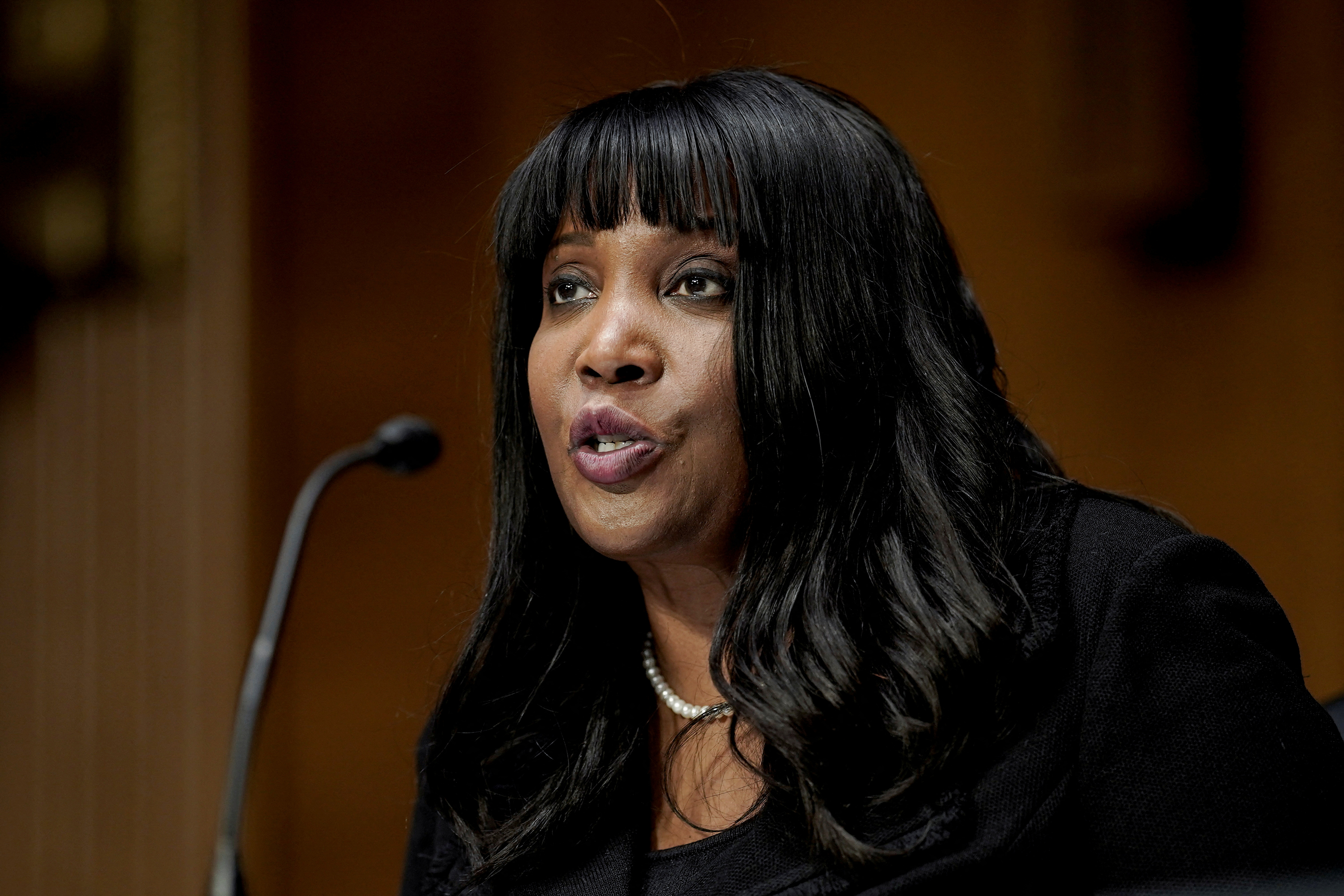 The US Senate Banking Committee holds hearings for Federal Reserve nominees on Capitol Hill in Washington.