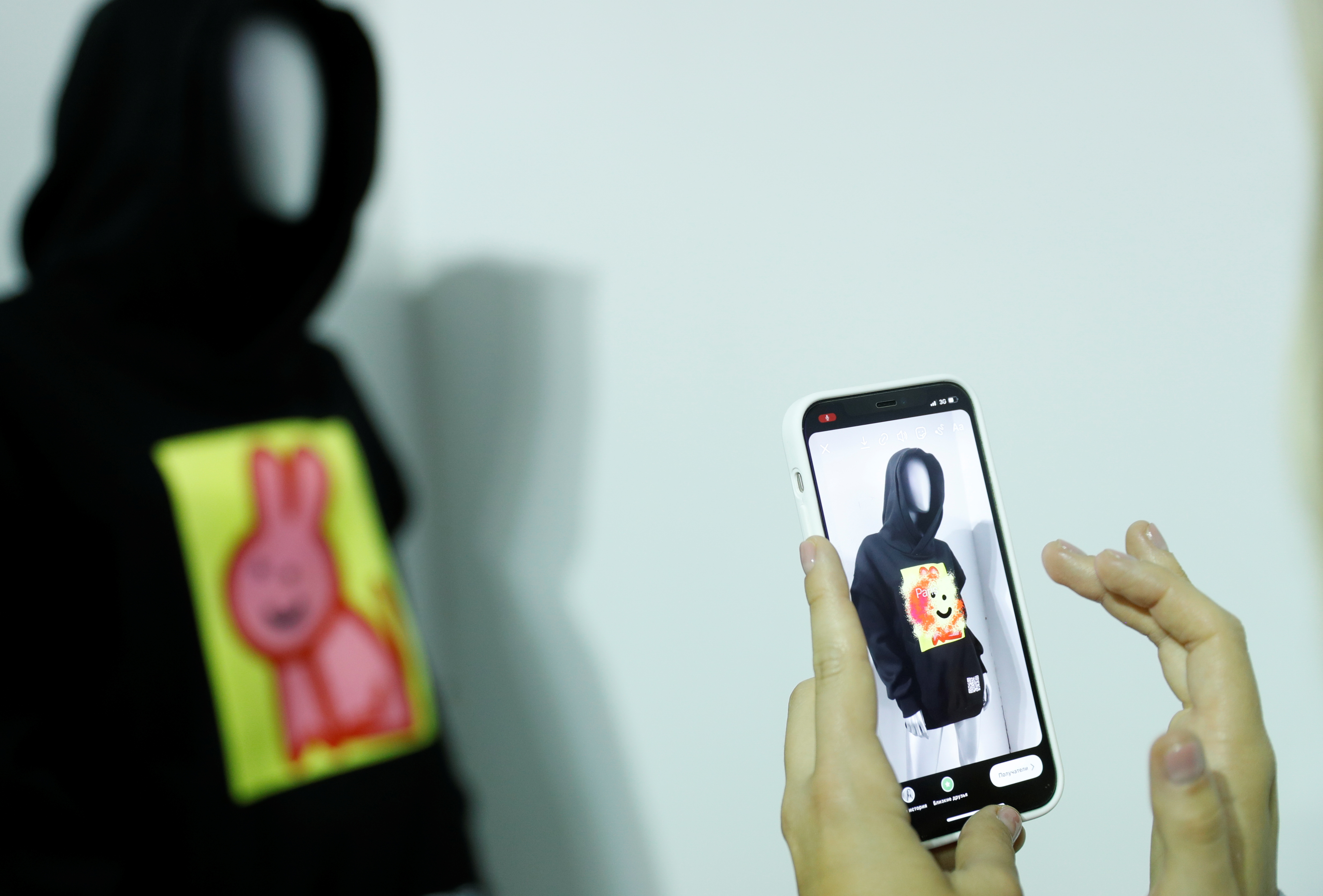 Presentation of augmented reality collection by FINCH brand during Ukrainian Fashion Week in Kyiv