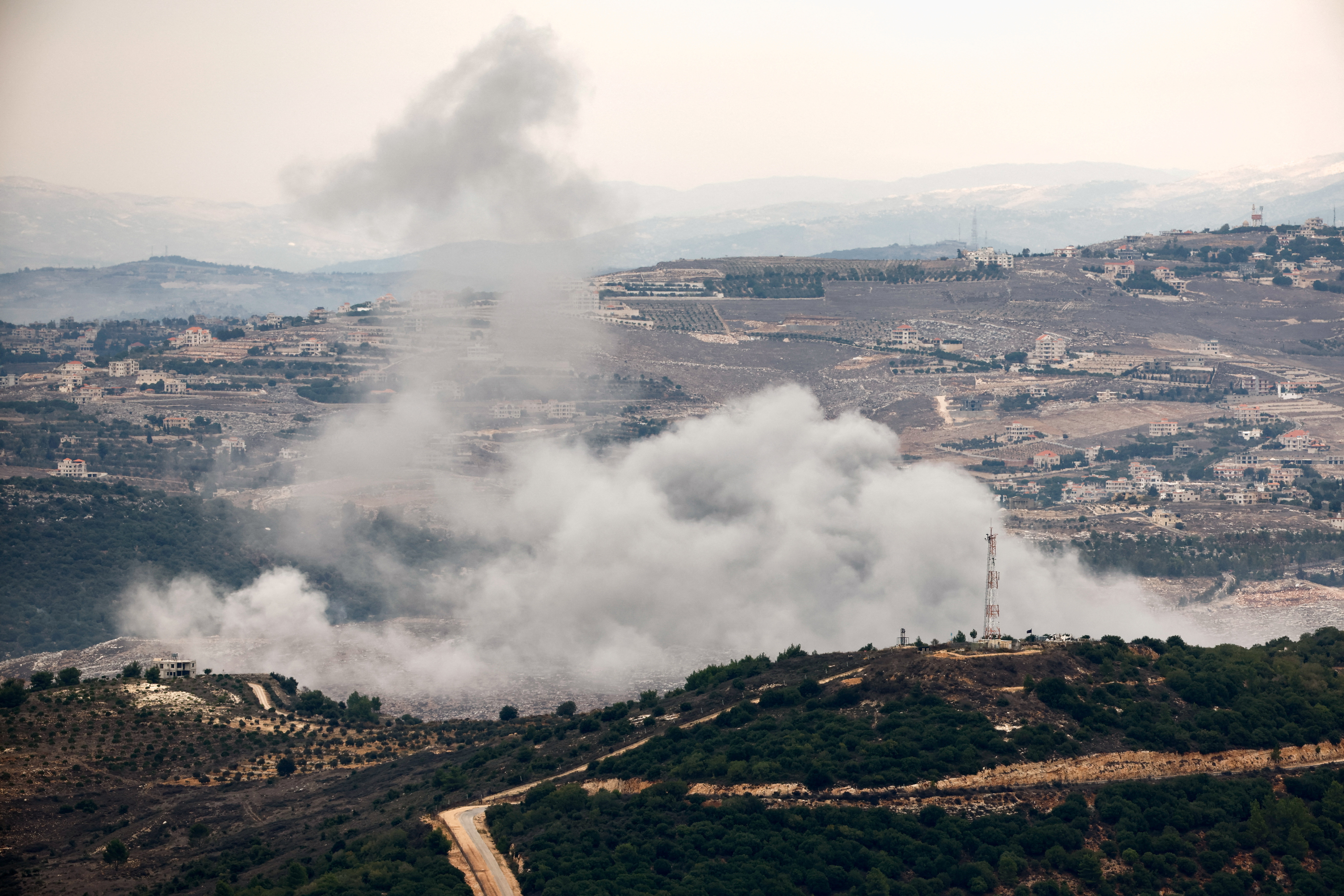Smoke rises over Lebanon