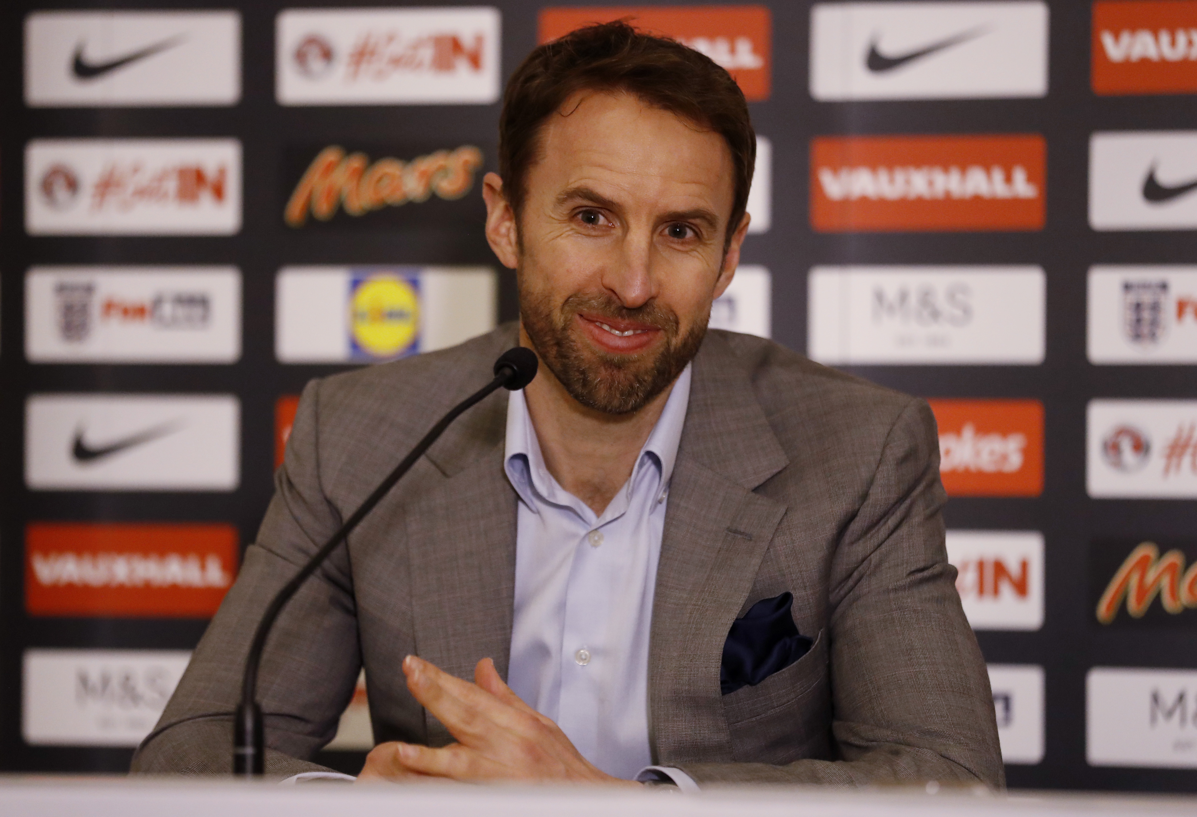 England manager Gareth Southgate during the press conference