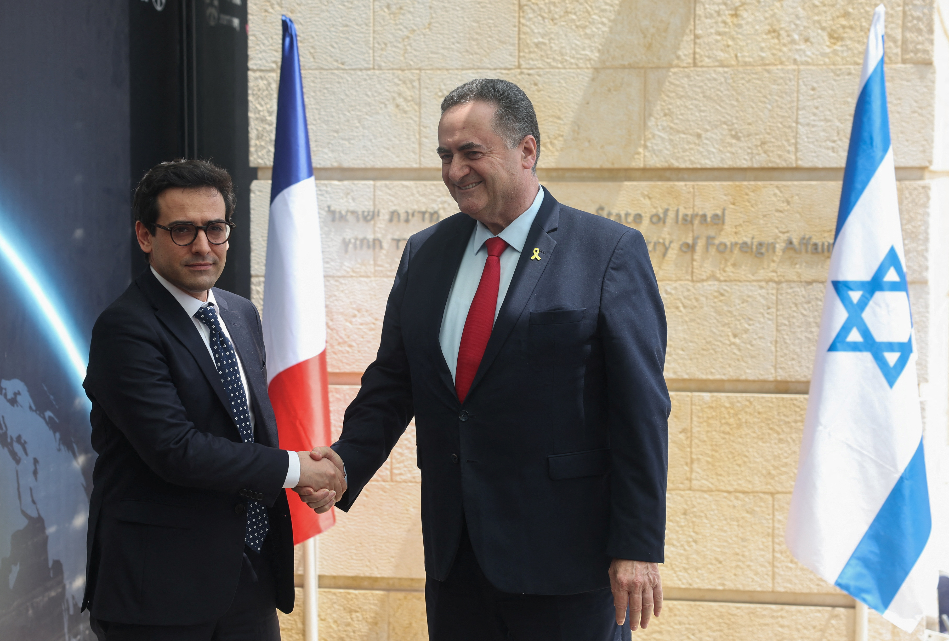 French FM Sejourne meets his Israeli counterpart Israel Katz, in Jerusalem