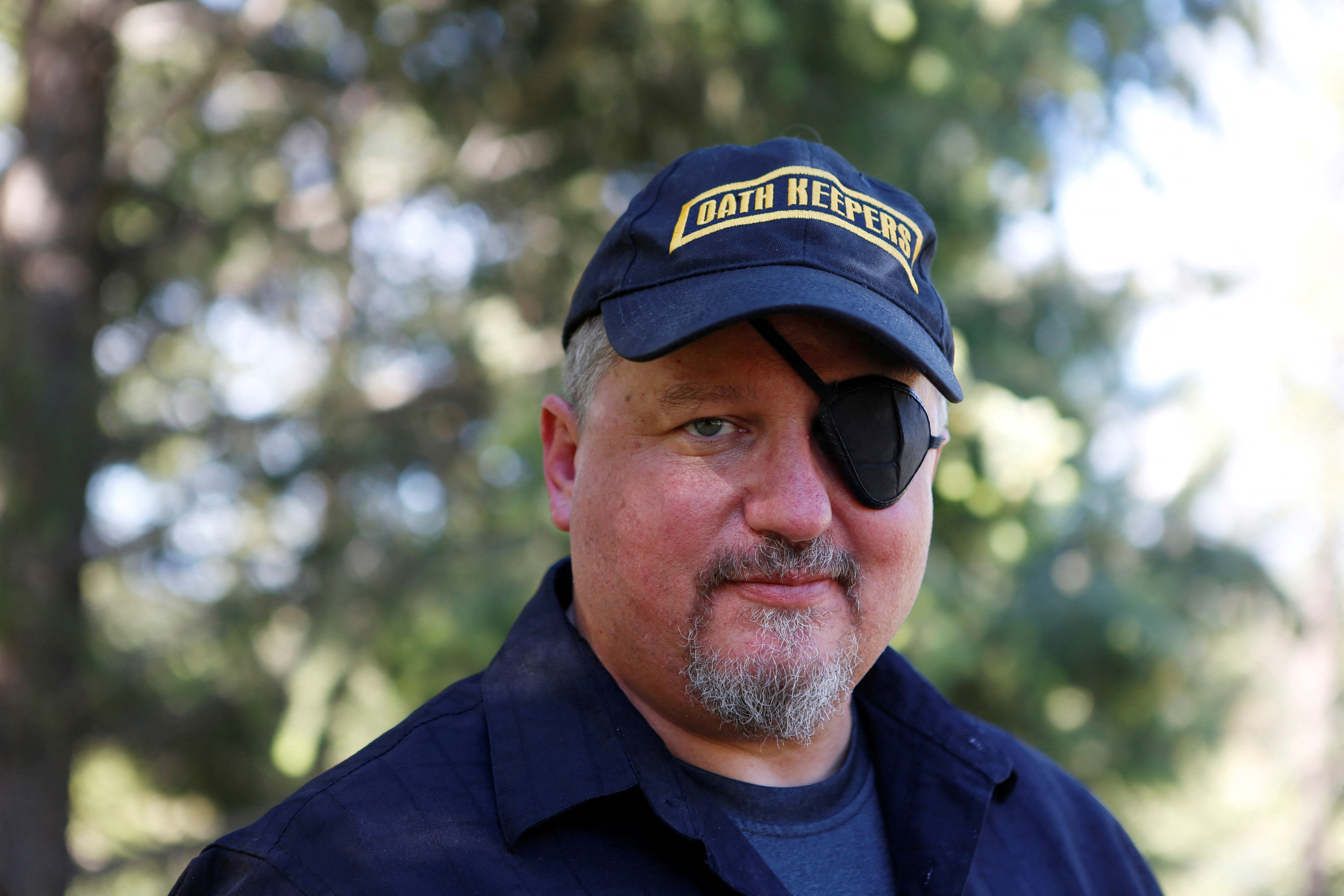 Stewart Rhodes of Oath Keepers poses during an interview session in Eureka