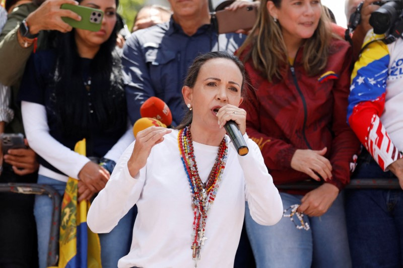 Venezuela's opposition leaders call for a march to defend democracy, in Caracas