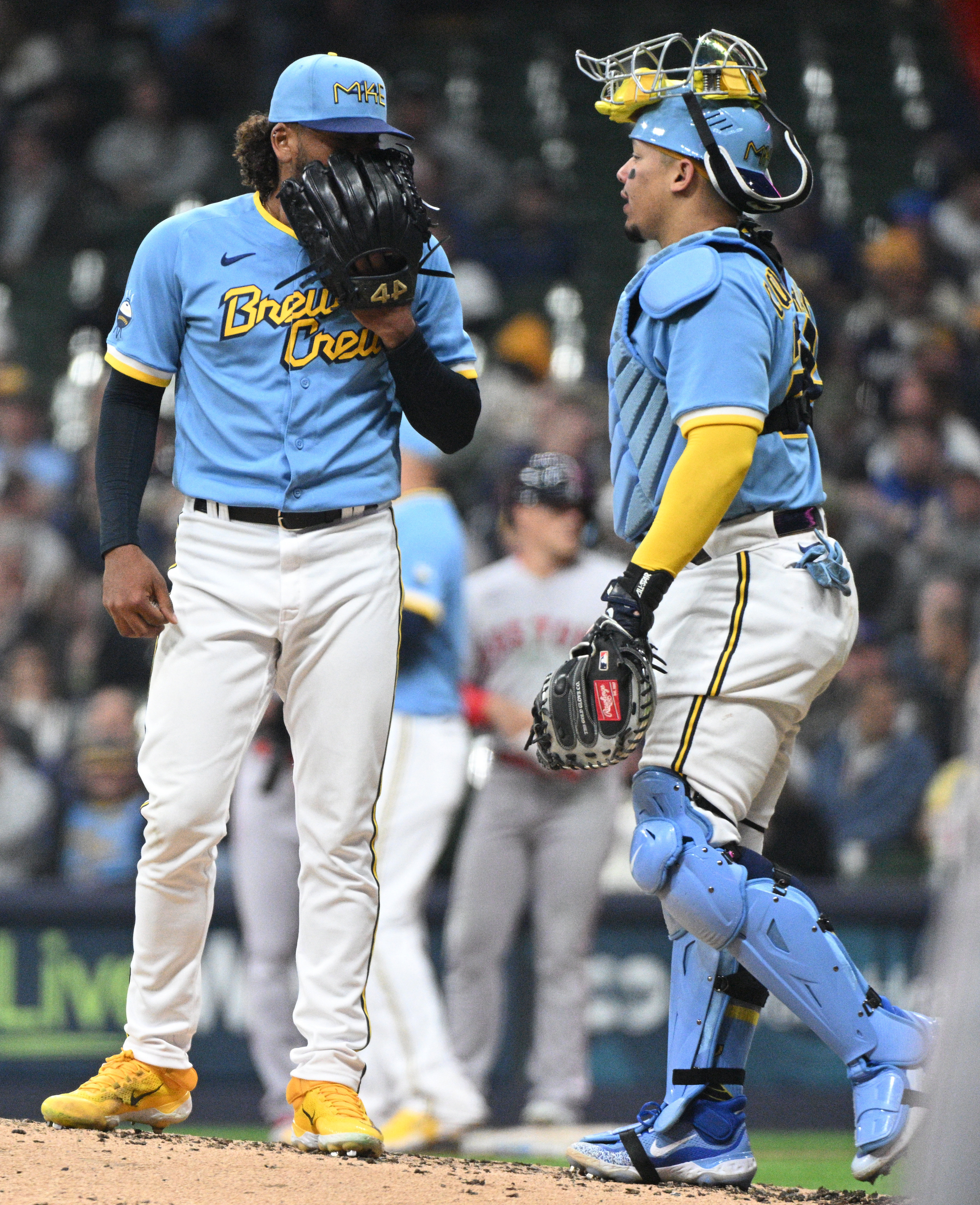 MILWAUKEE, WI - APRIL 21: Boston Red Sox center fielder Jarren