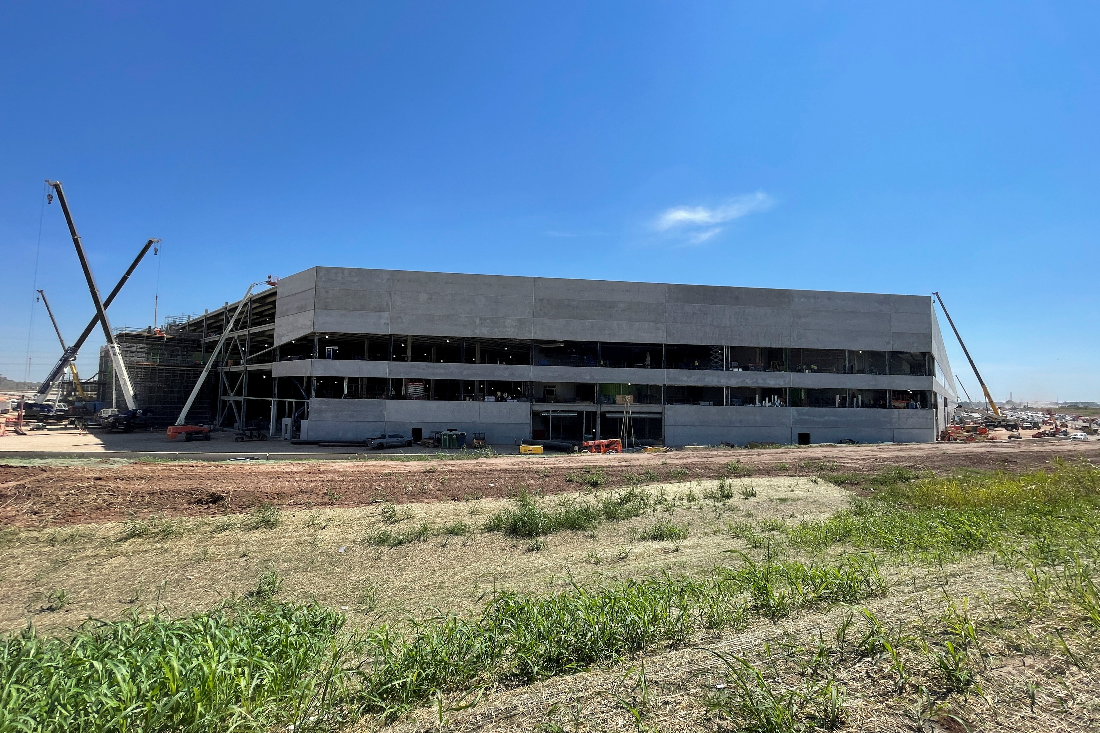 The new Tesla factory is seen in Austin, Texas