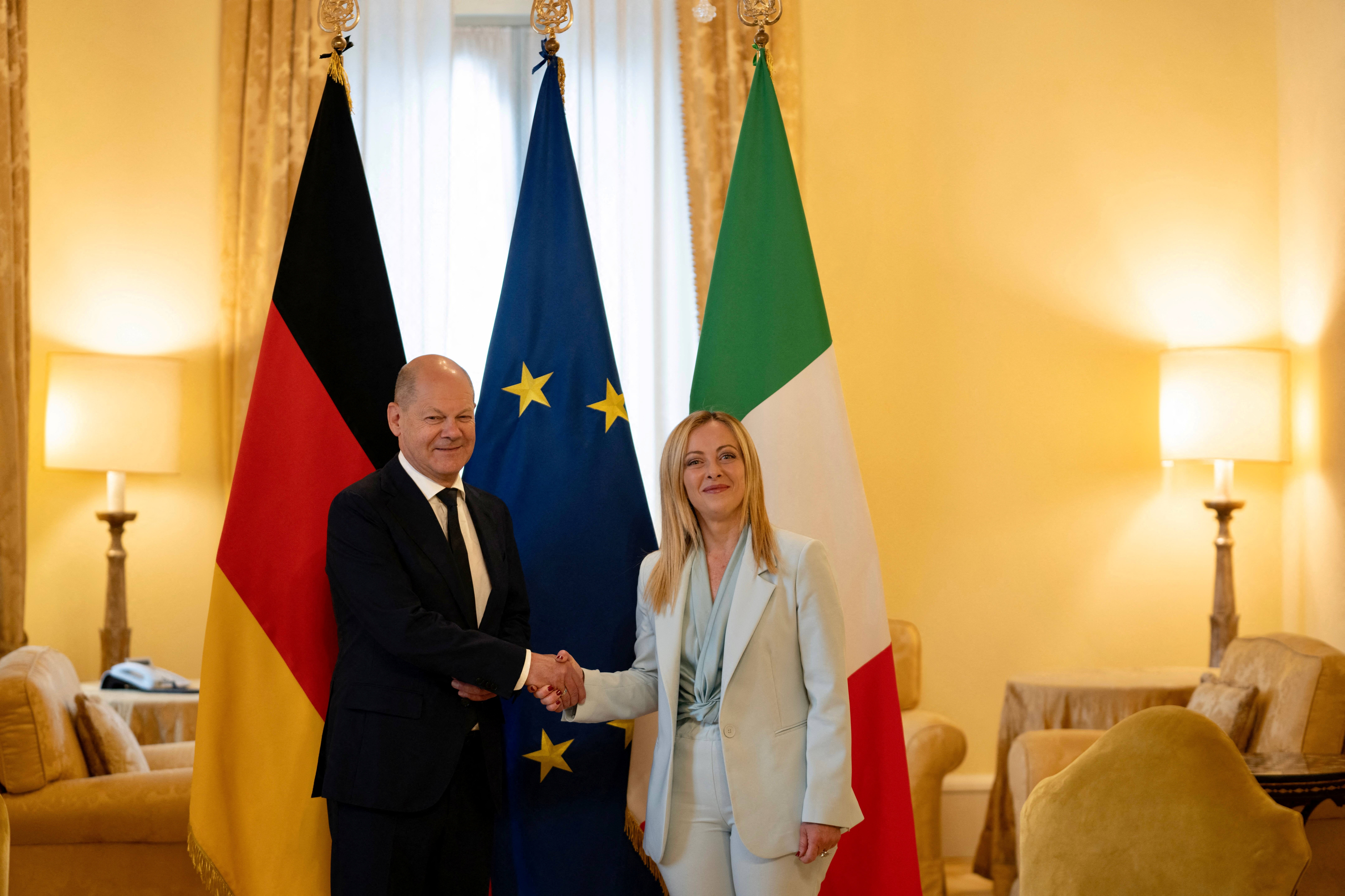 Italian Prime Minister Meloni meets with German ChancellorScholz, in Rome