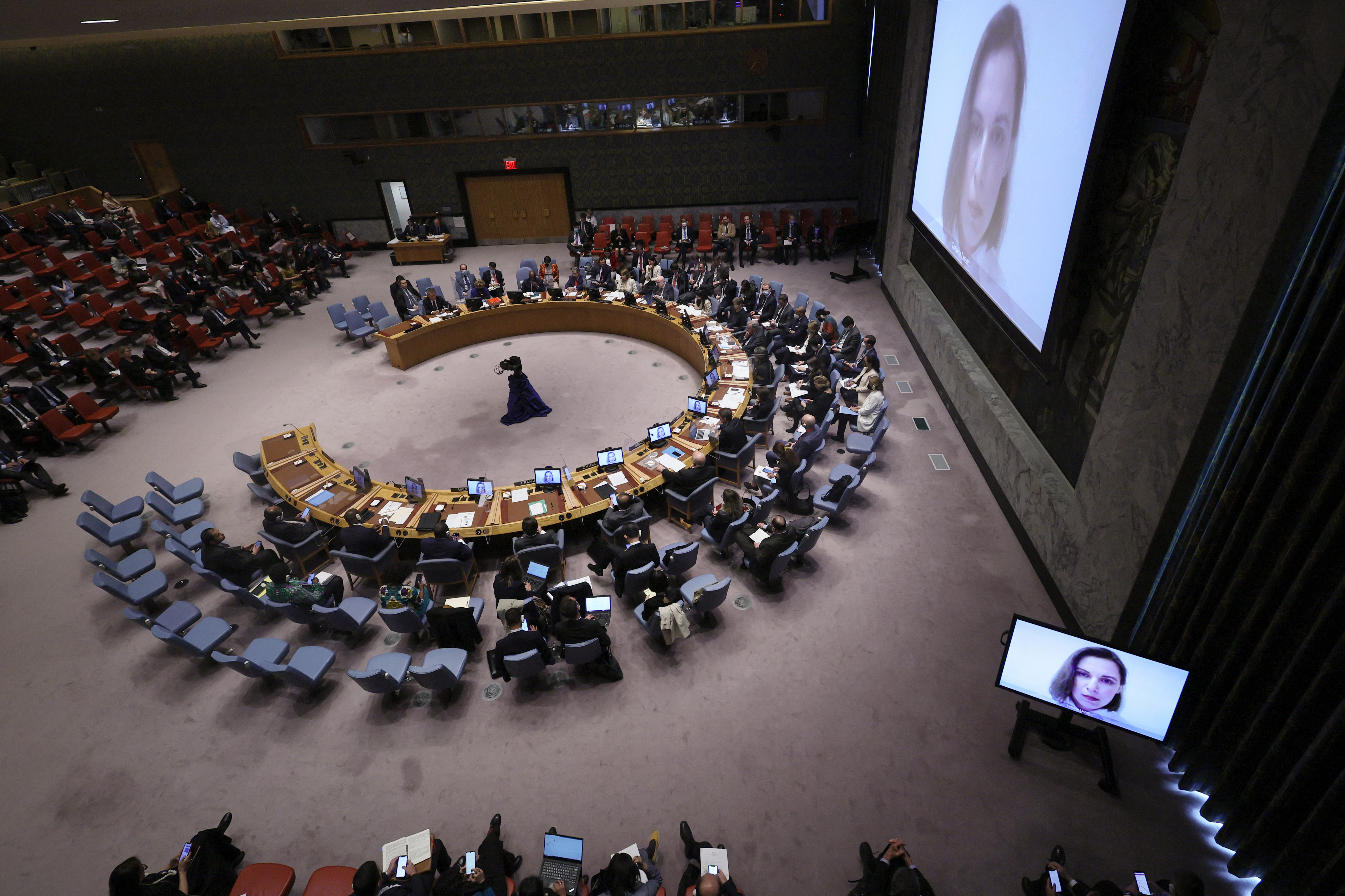 The United Nations Security Council meets, amid Russia's invasion of Ukraine, at the U.N. in New York