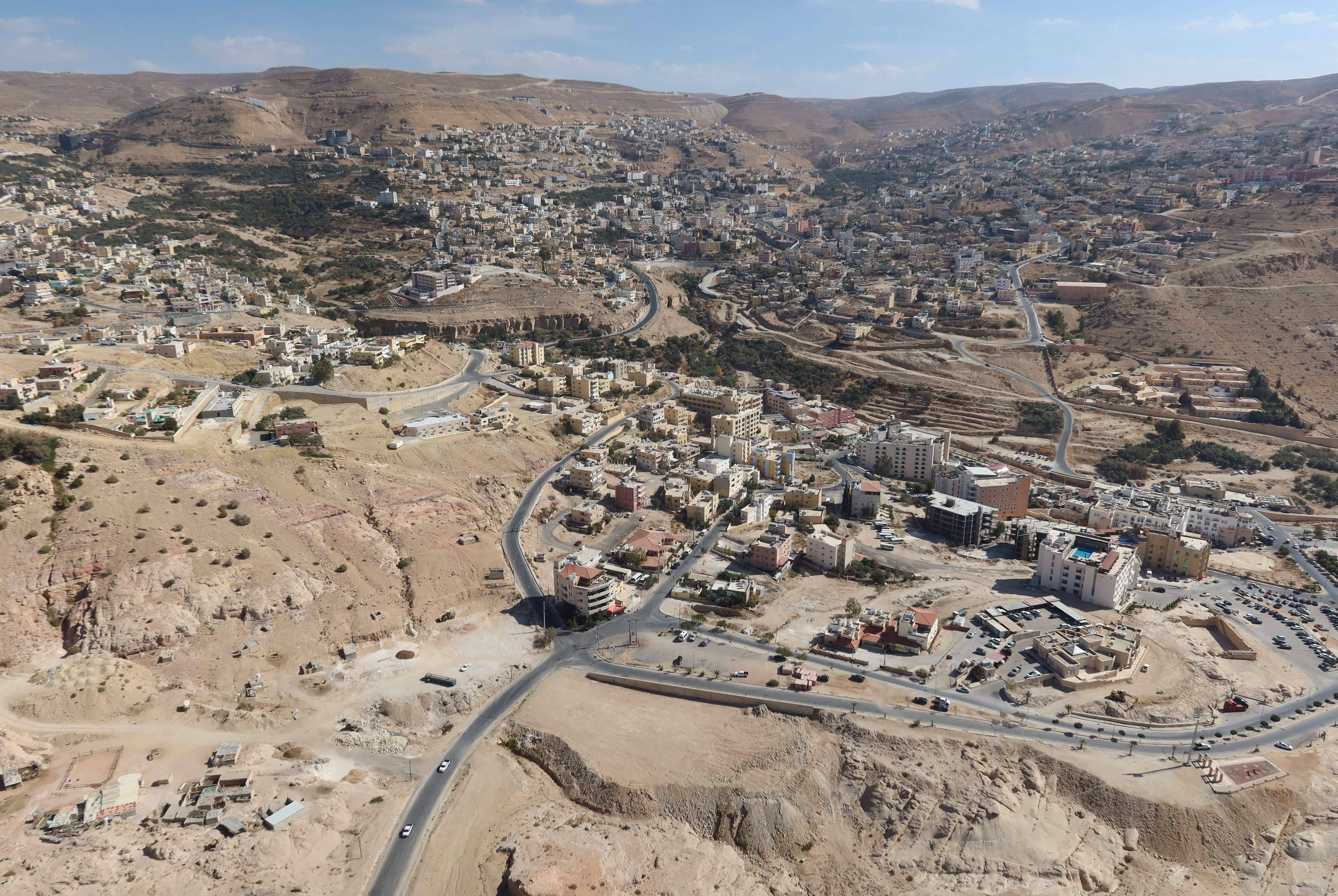 A view of Petra as seen from a hot balloon