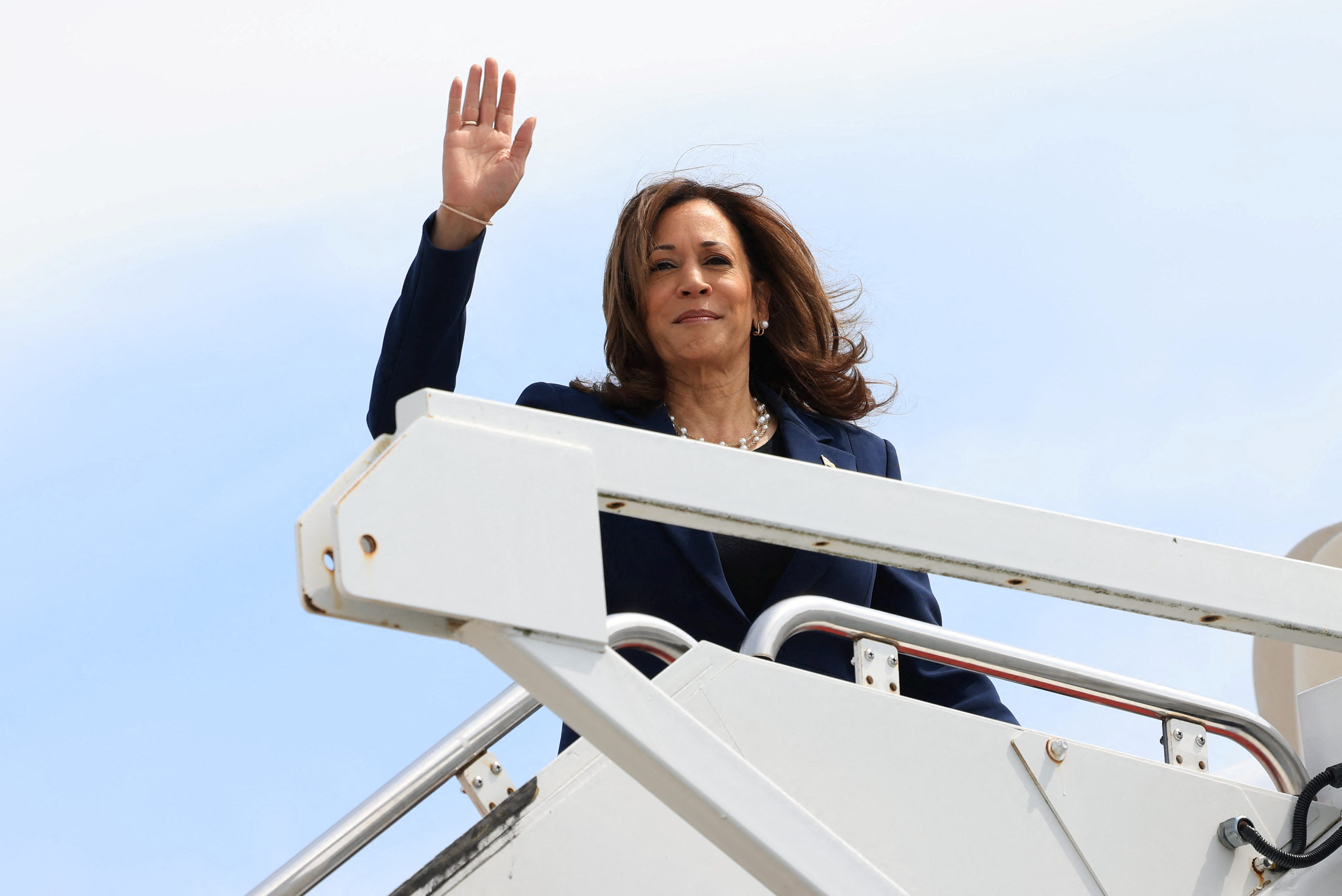 U.S. Vice President Kamala Harris' campaign travel to Milwaukee