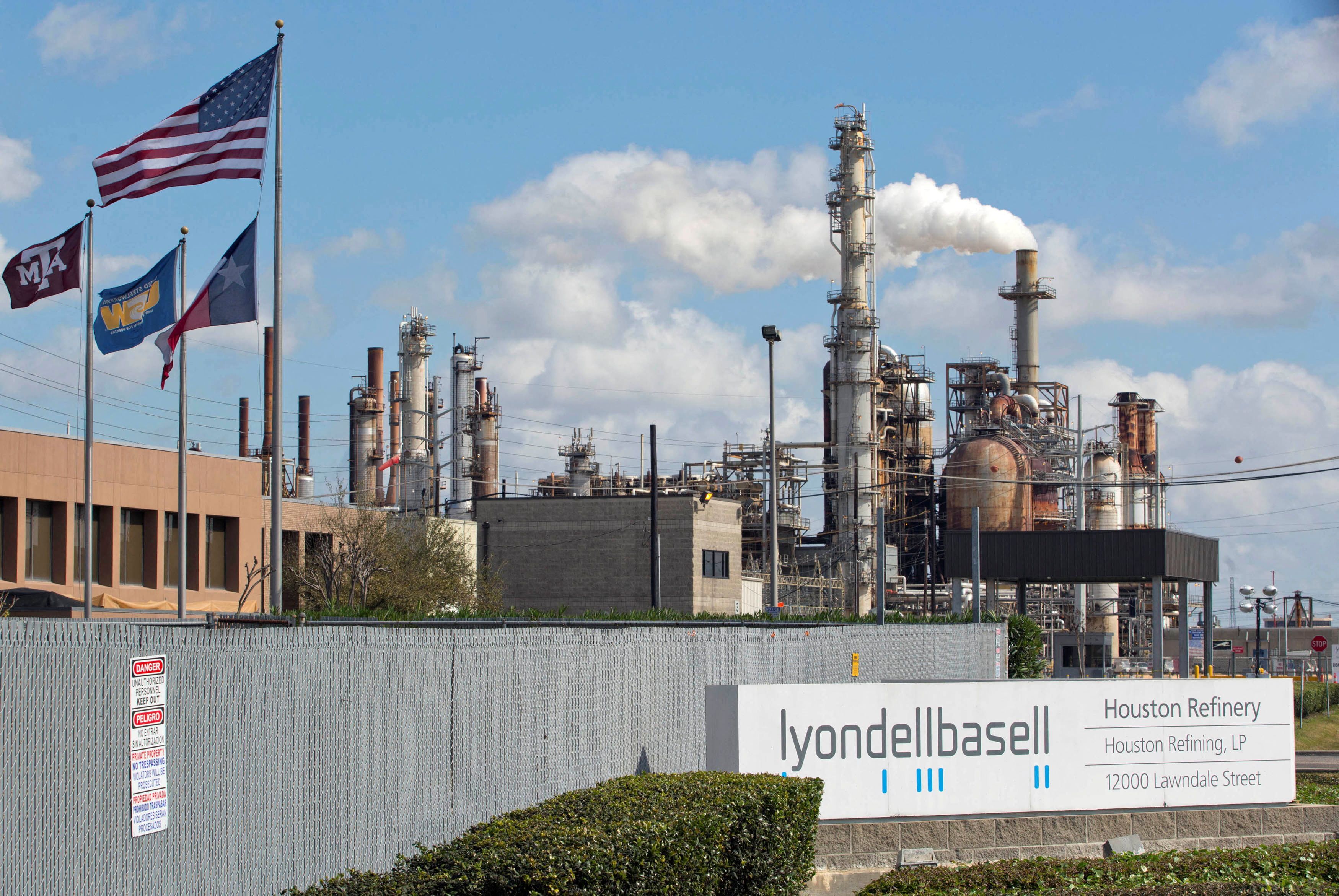 A general view of the Lyondell-Basell refinery in Houston
